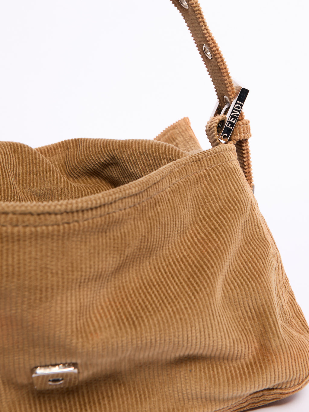 Fendi Brown Corduroy Baguette