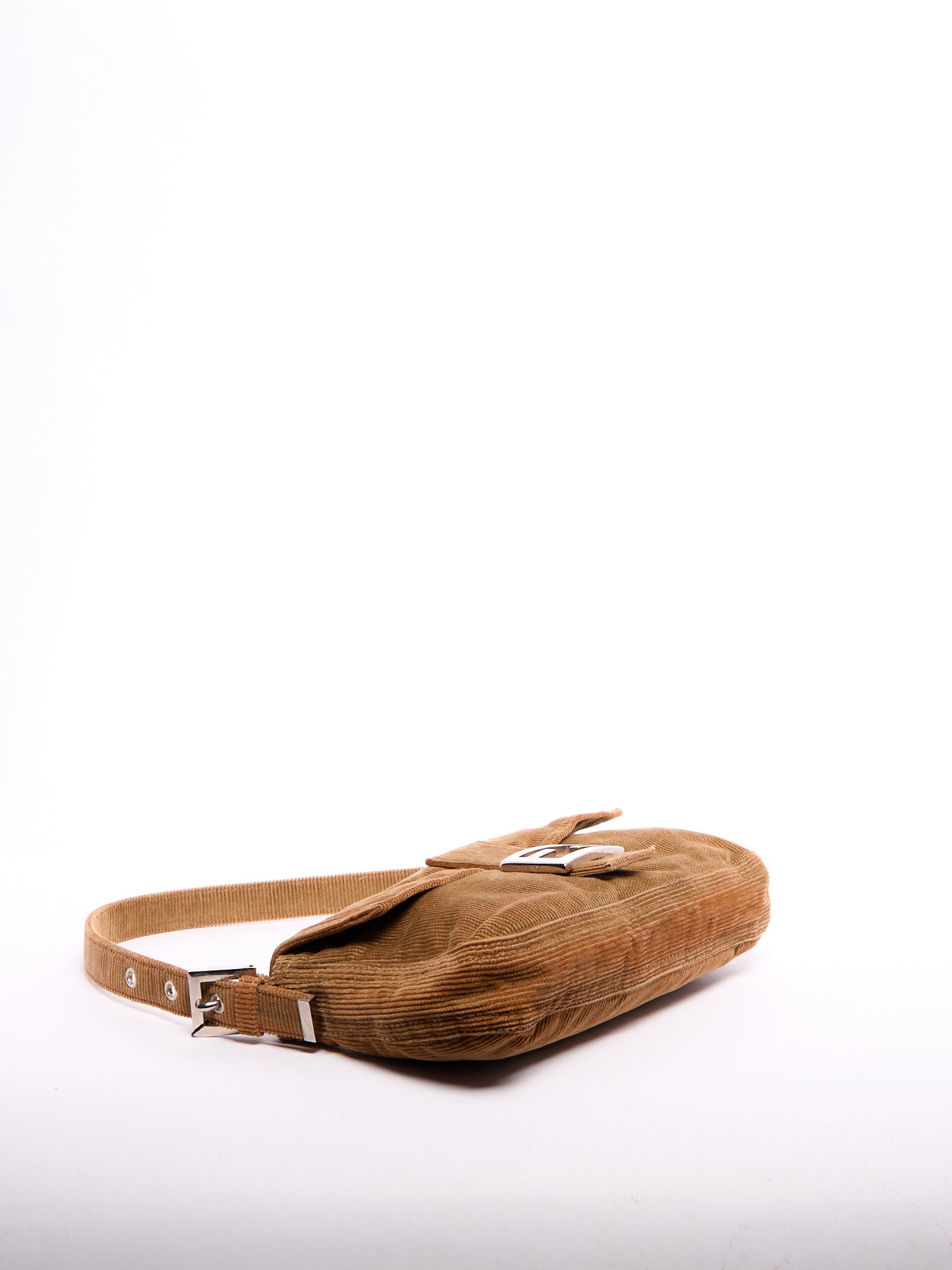 Fendi Brown Corduroy Baguette