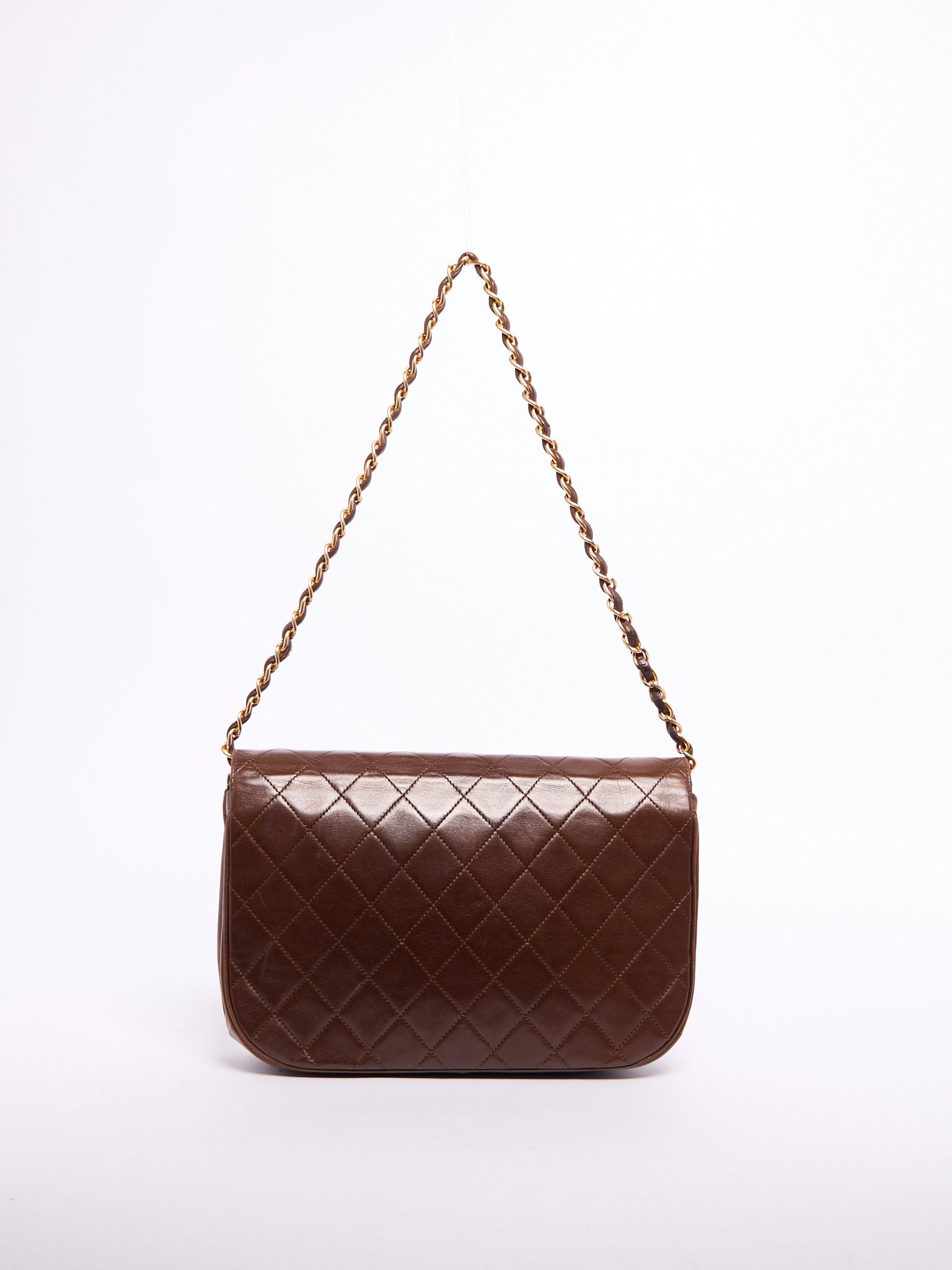 Chanel Brown Half-Moon Flap Bag