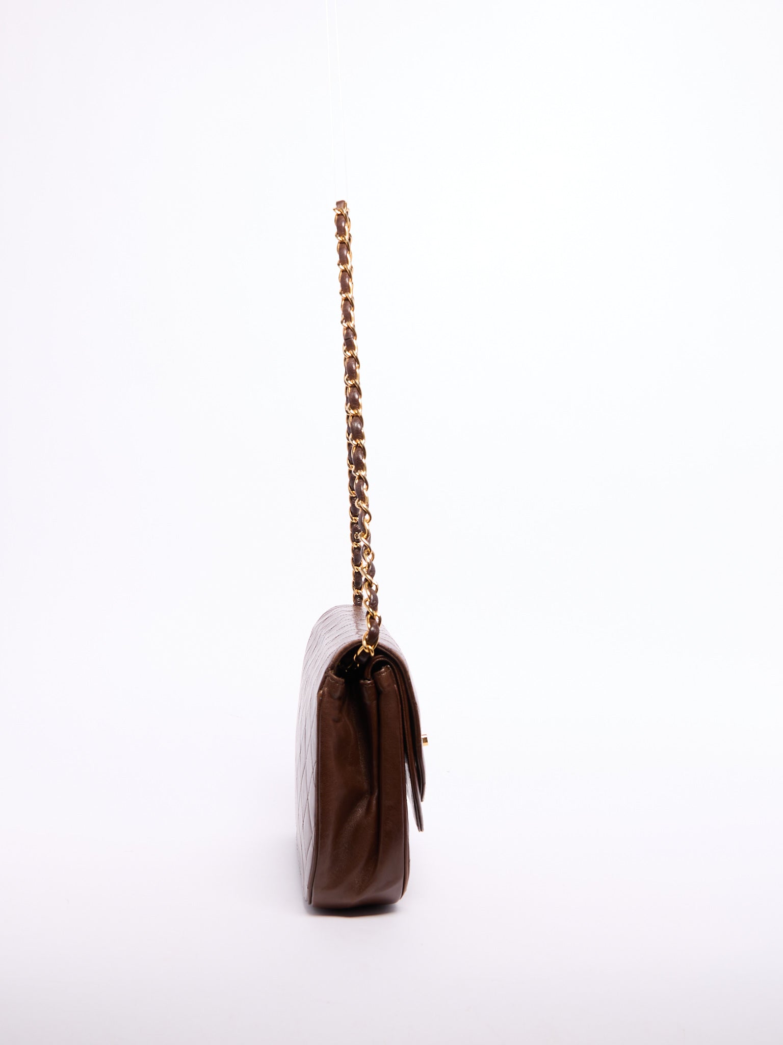 Chanel Brown Half-Moon Flap Bag