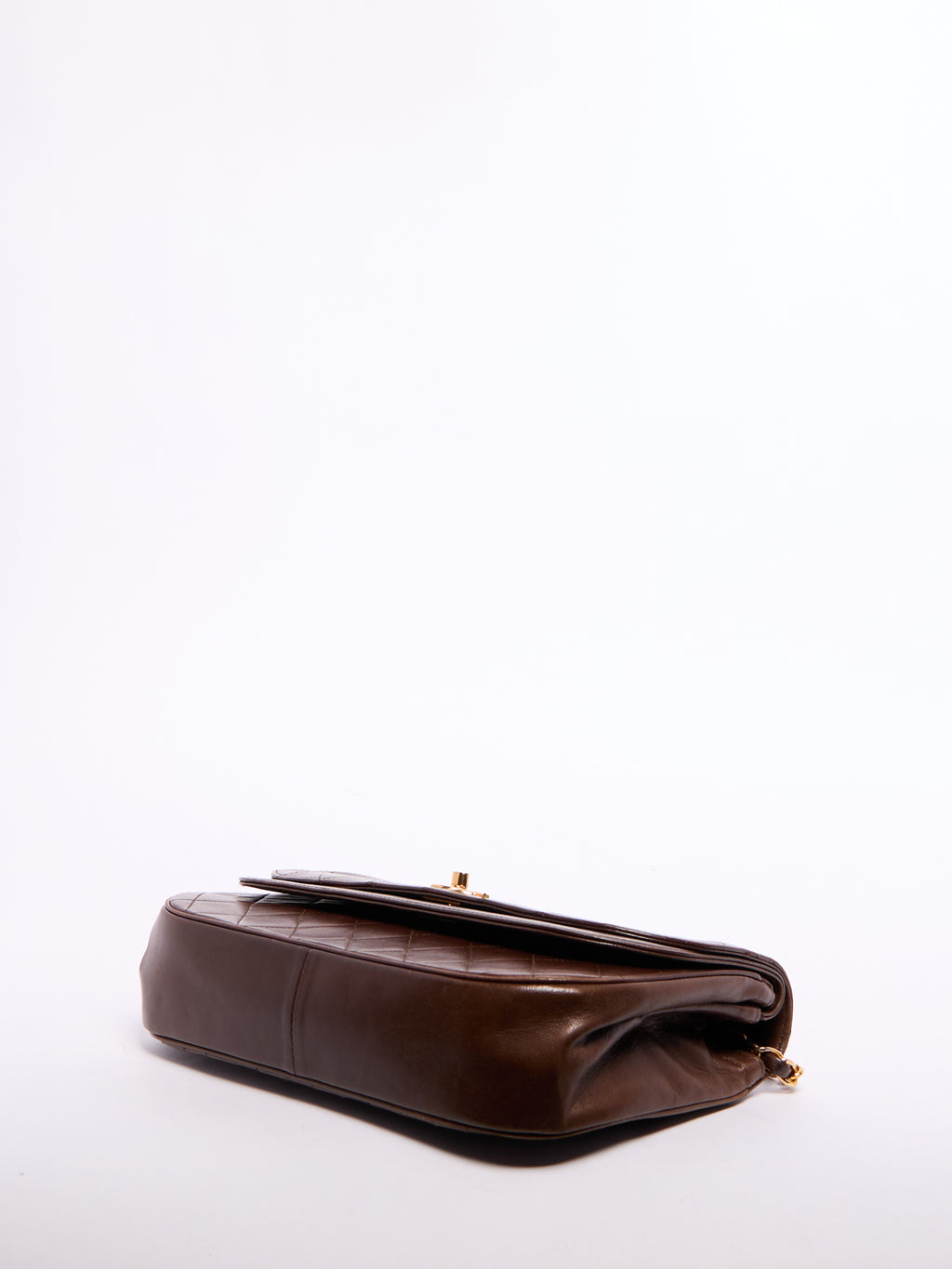 Chanel Brown Half-Moon Flap Bag