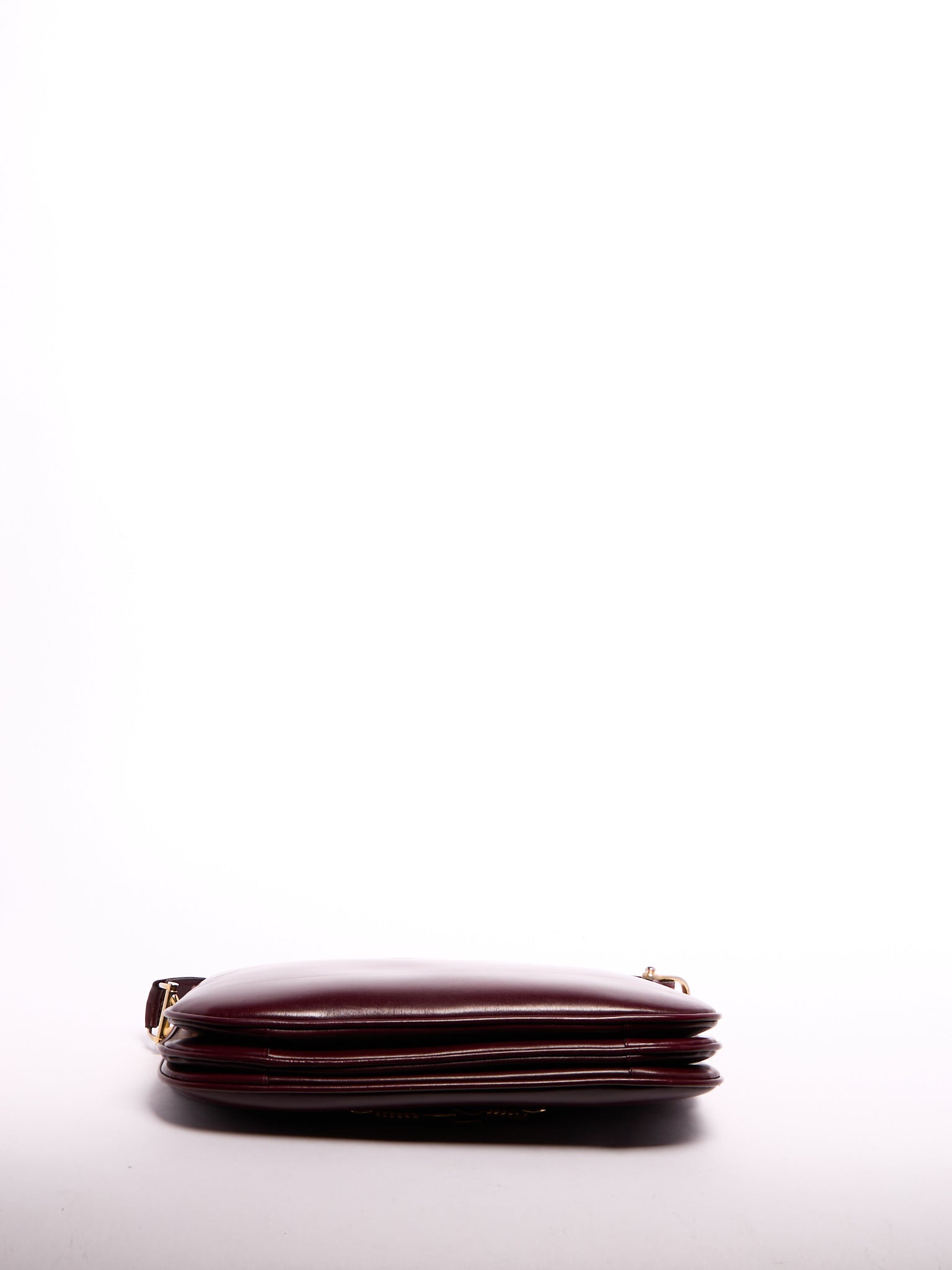 Celine Burgundy Logo Crossbody Bag