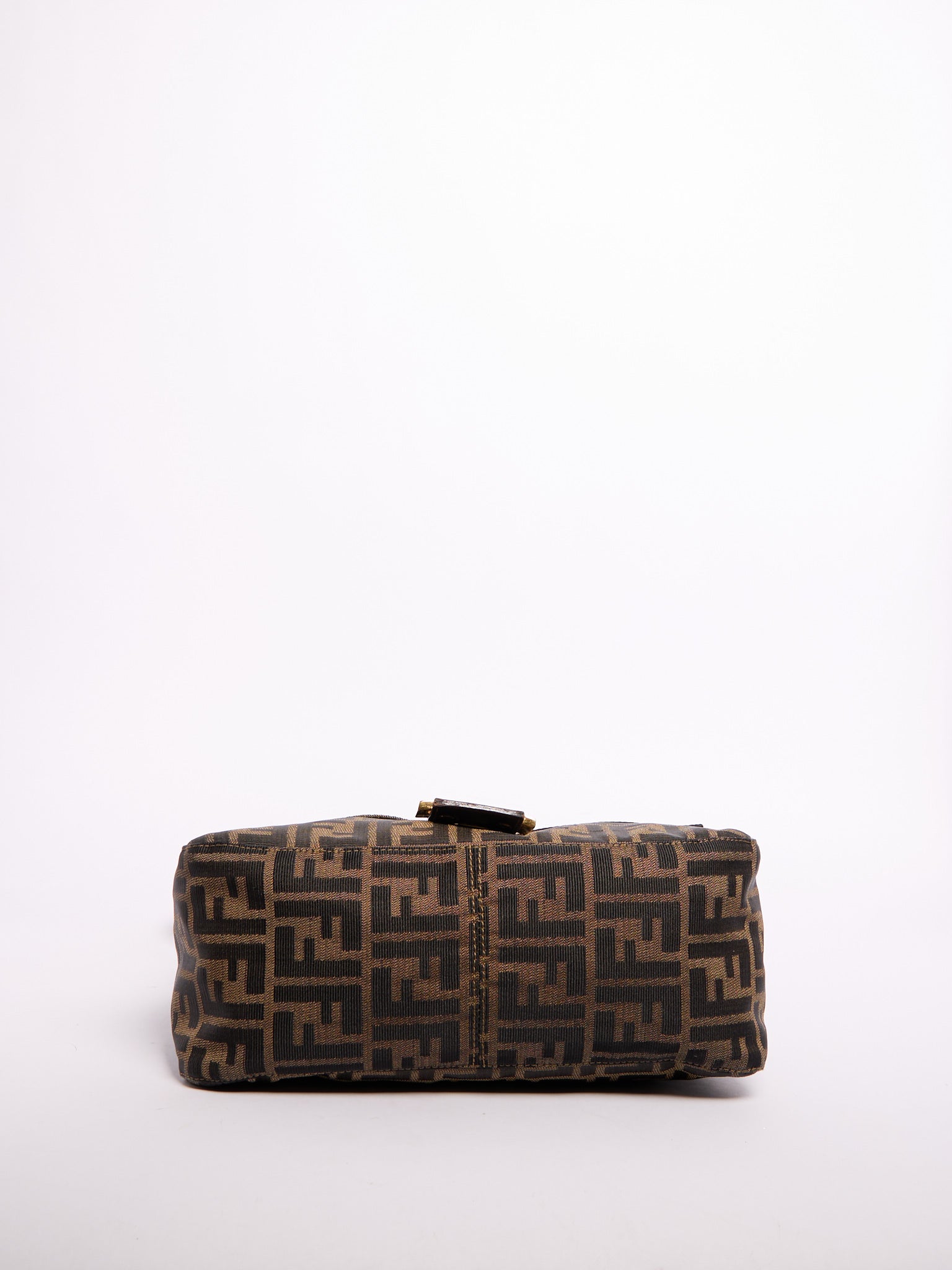 Fendi Brown Monogram FF Canvas Mama Baguette Gold Hardware