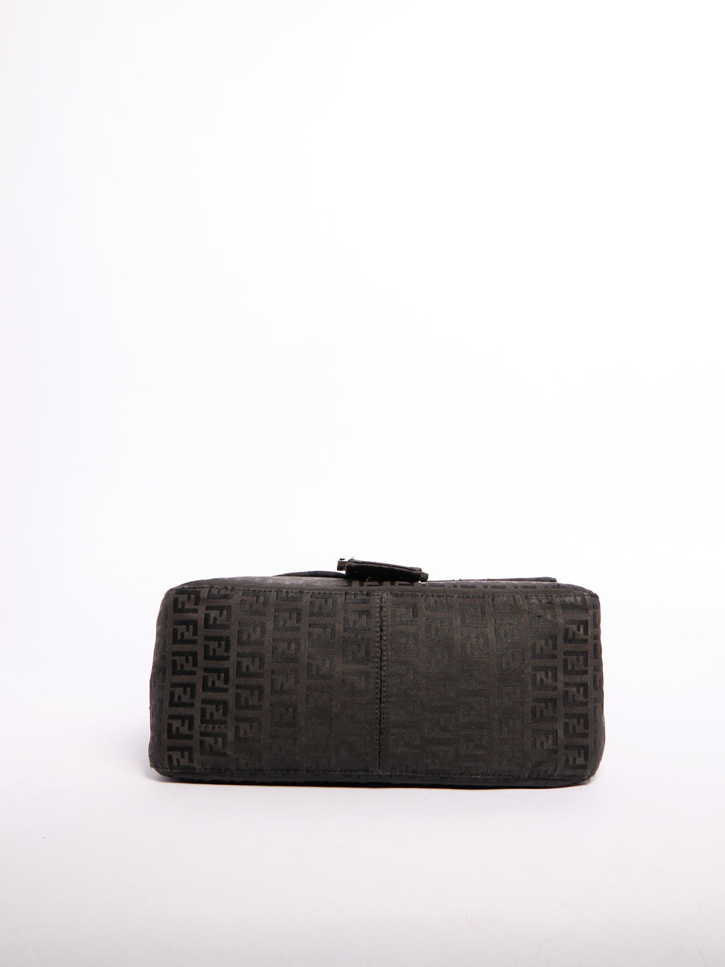 Fendi Black Monogram Mamma Baguette Zucchino Bag