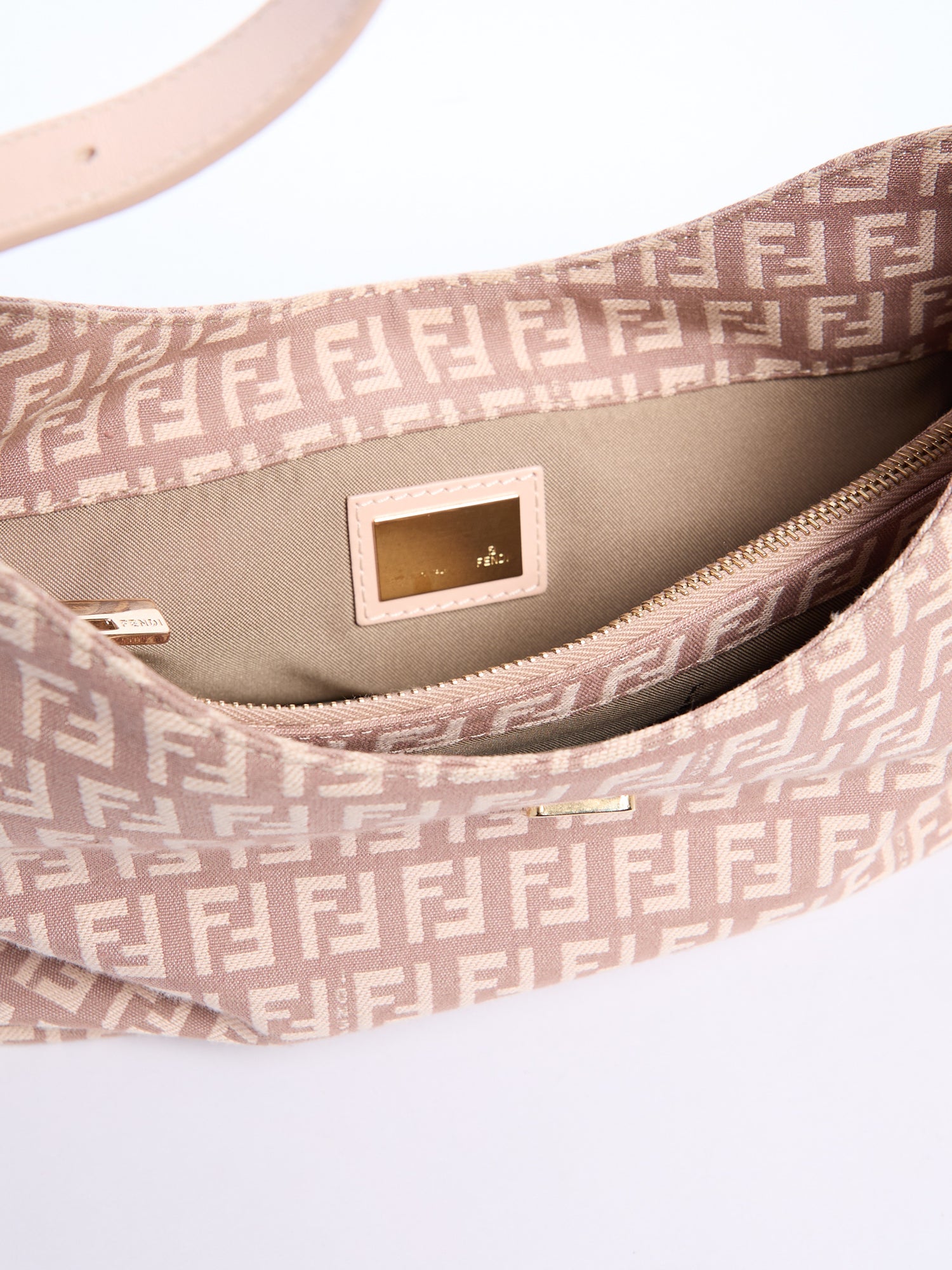Fendi Light Pink Zucchino Shoulder Bag