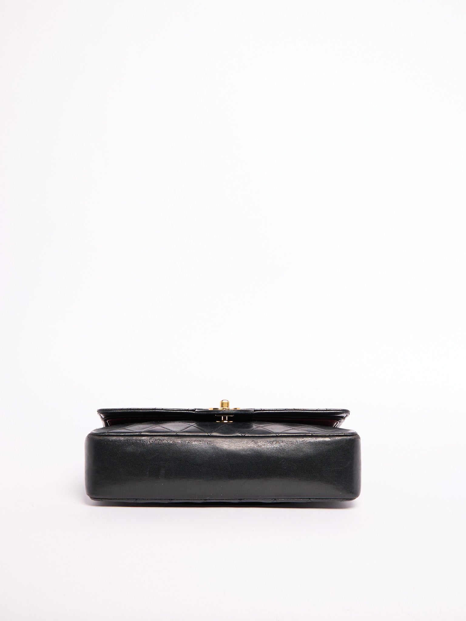 90’s Chanel Lambskin Black Classic Double Flap Bag 24K Gold Hardware