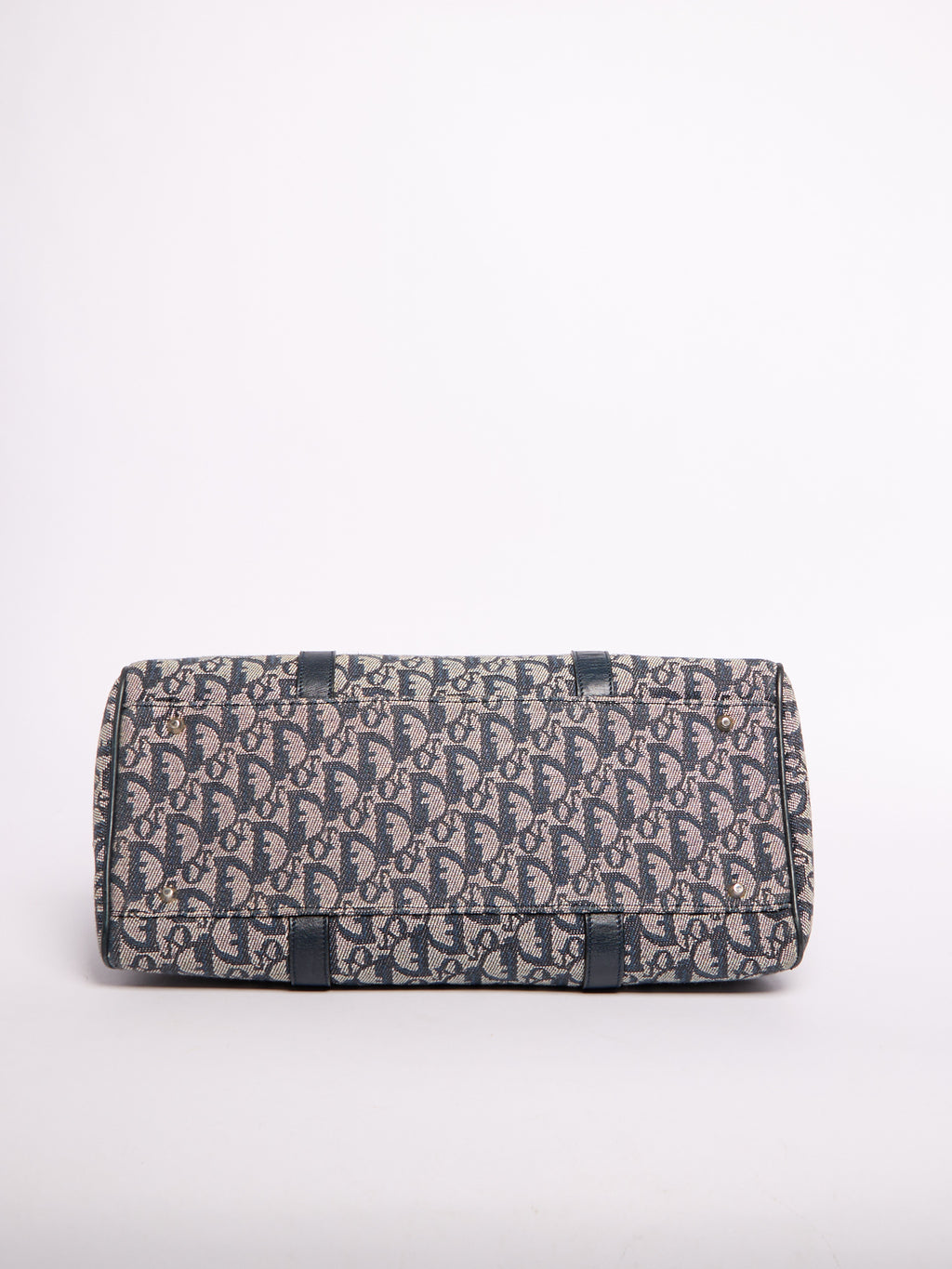 Christian Dior Navy Trotter Print Bag w/ Charms