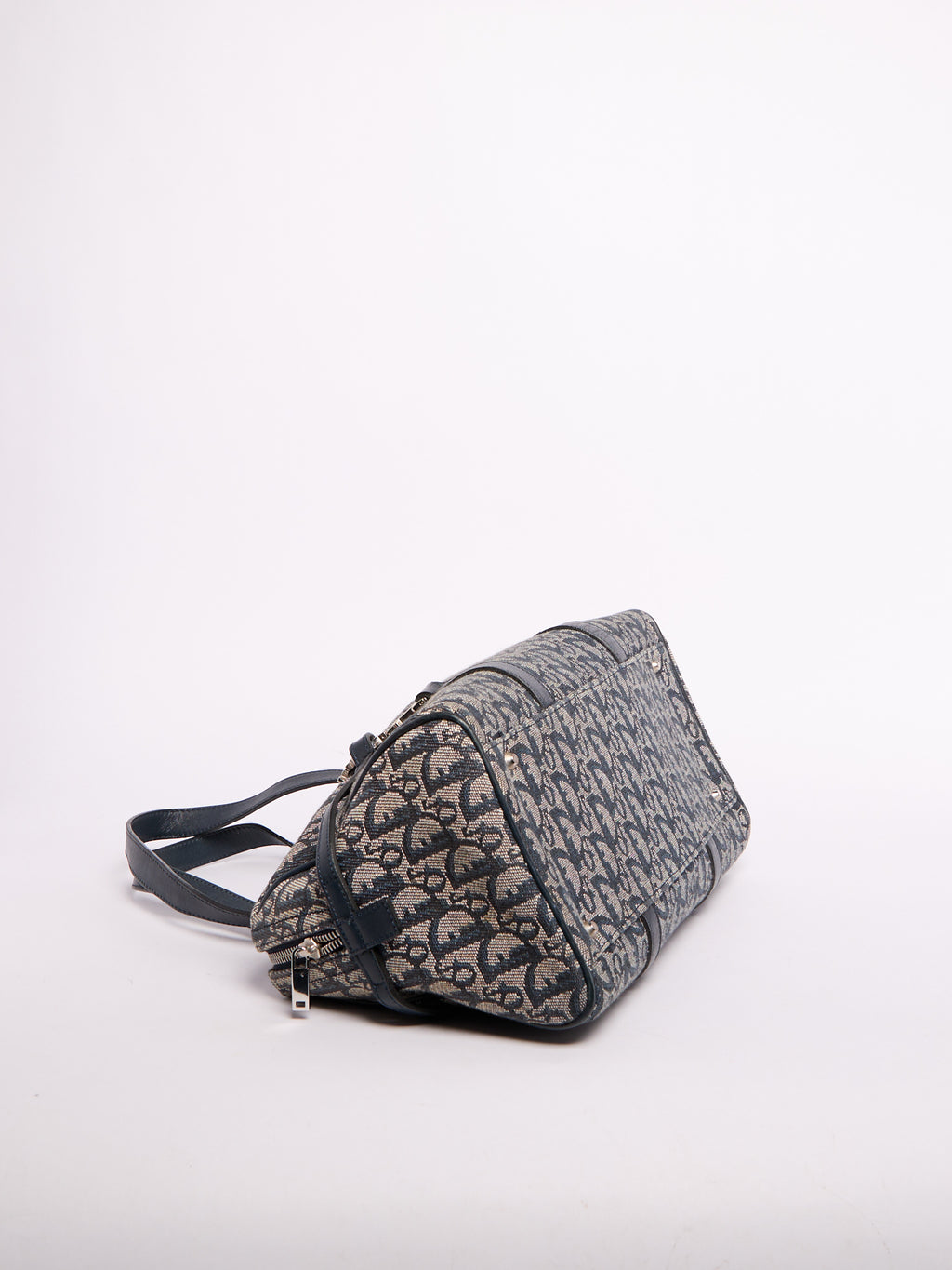 Christian Dior Navy Trotter Print Bag w/ Charms