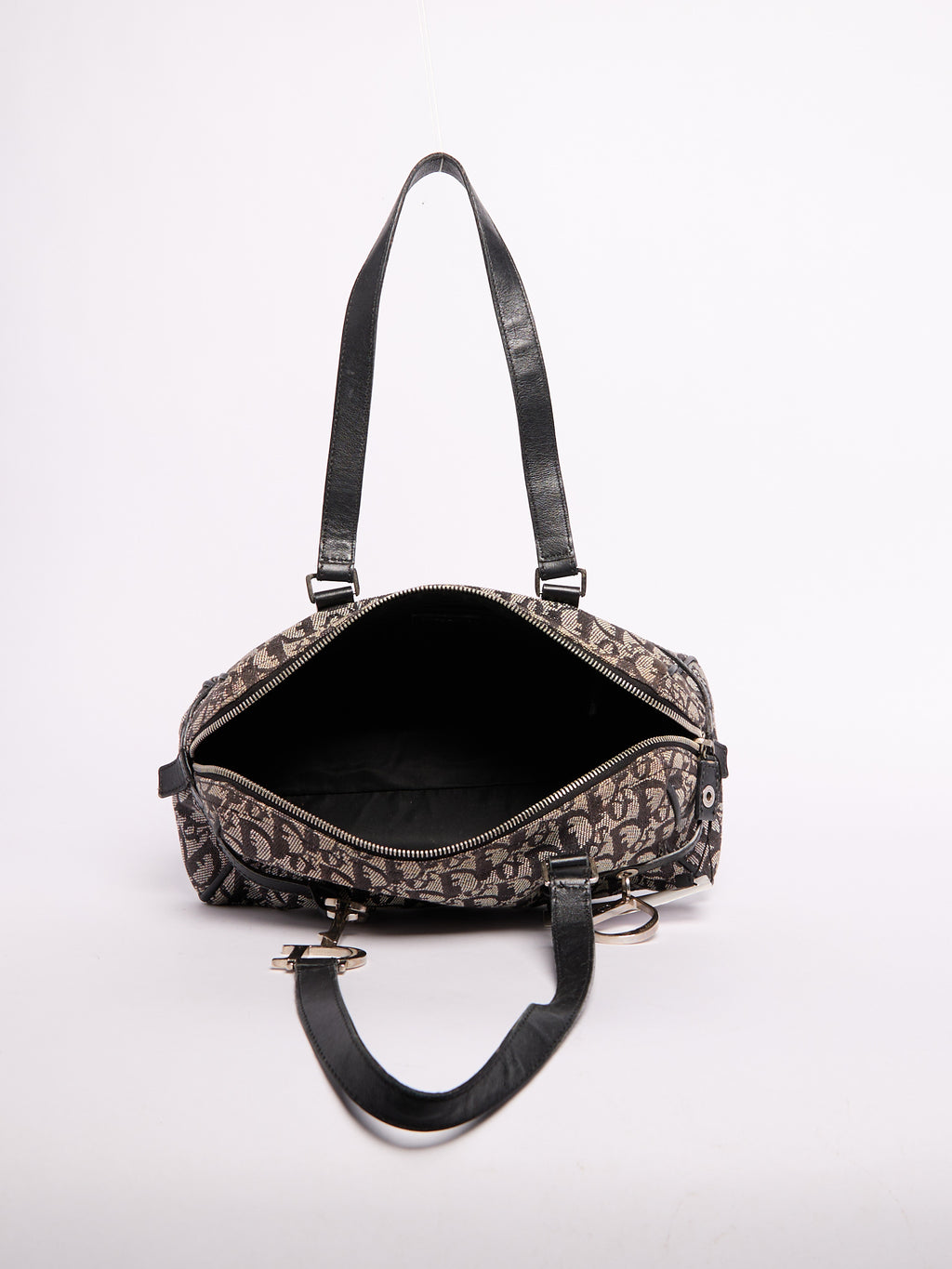 Christian Dior Navy Bowler Trotter Handbag