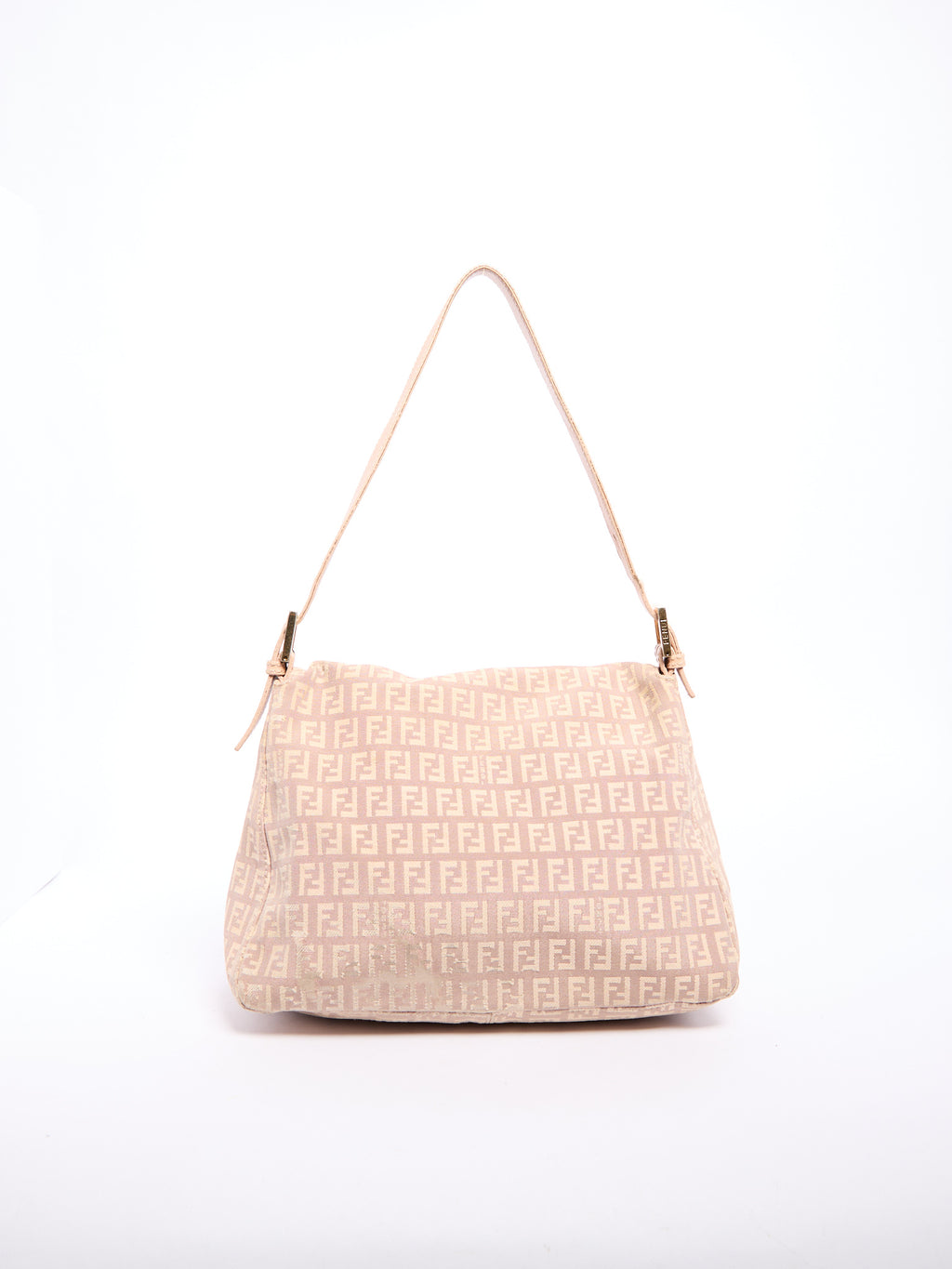 Fendi Pink Monogram Mamma Baguette Zucchino Shoulder Bag