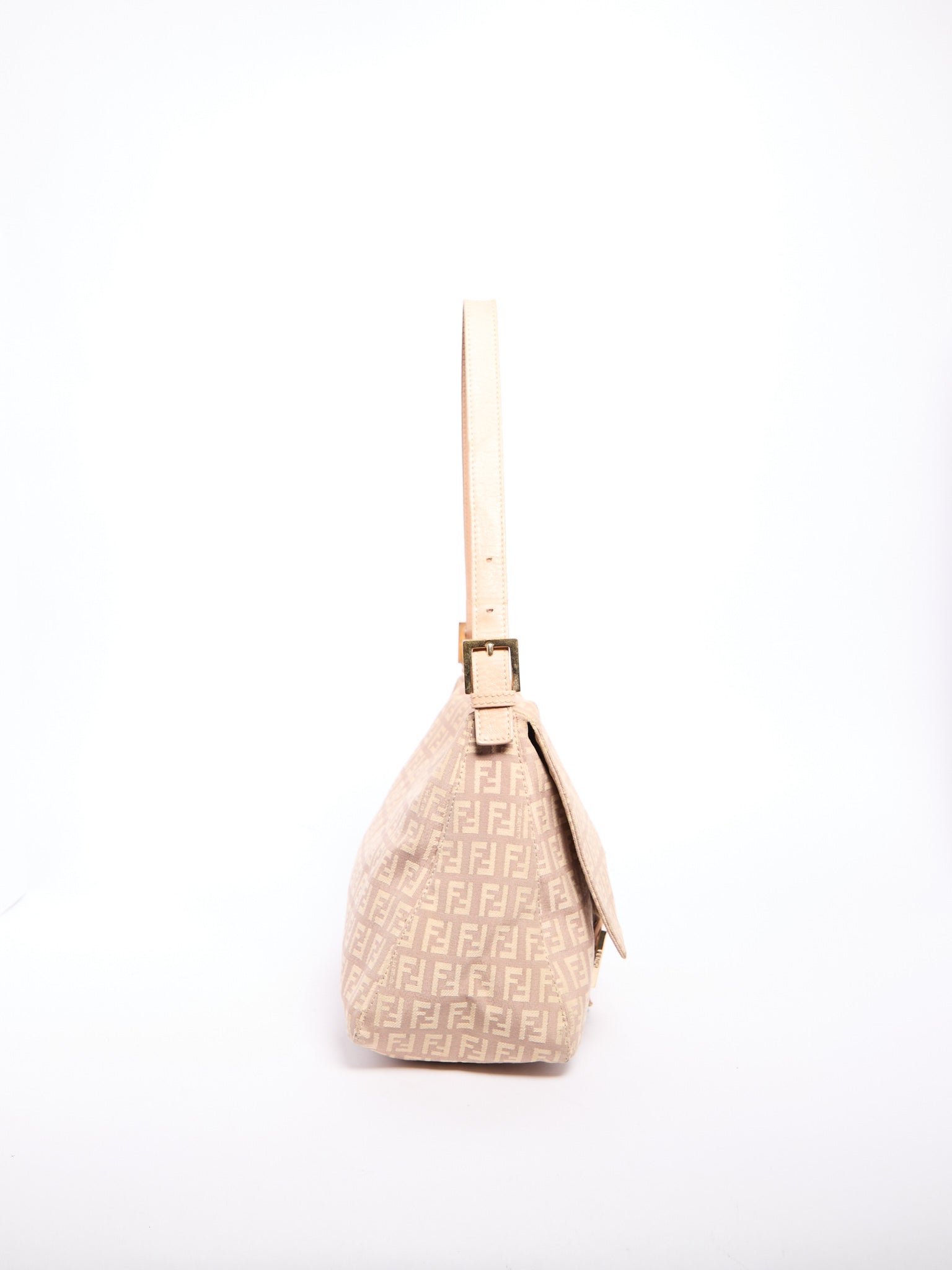 Fendi Pink Monogram Mamma Baguette Zucchino Shoulder Bag