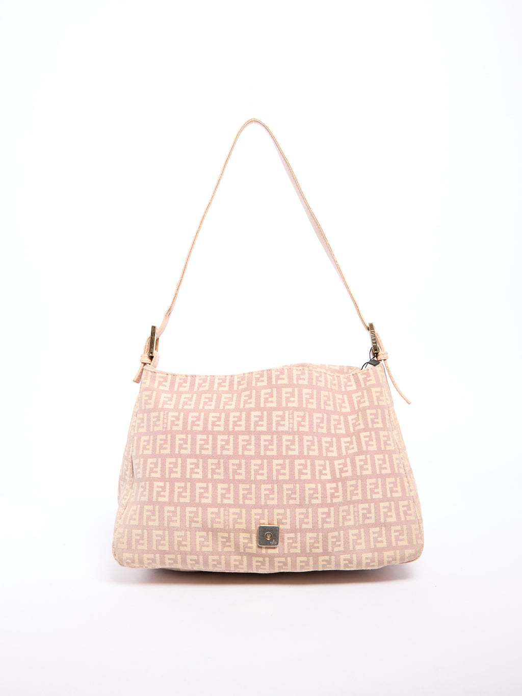 Fendi Pink Monogram Mamma Baguette Zucchino Shoulder Bag
