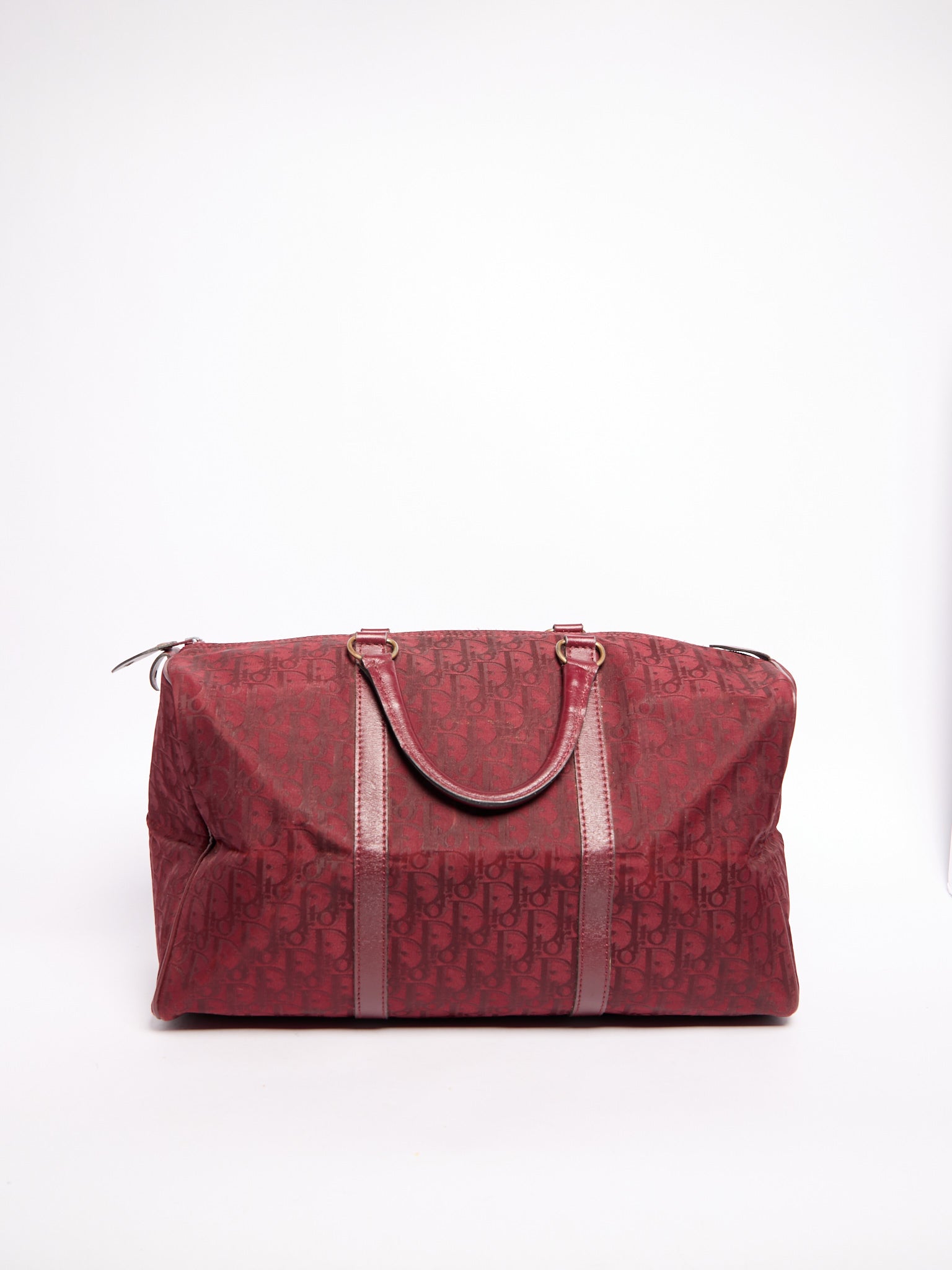 Christian Dior Red Nylon Trotter Boston Bag
