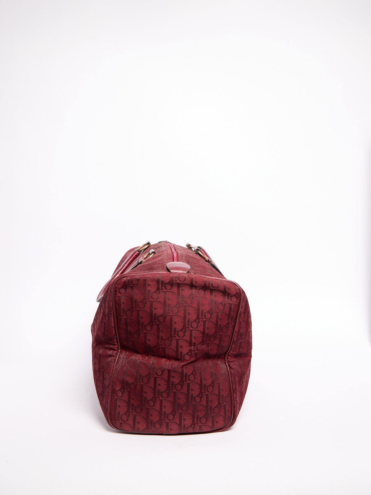 Christian Dior Red Nylon Trotter Boston Bag