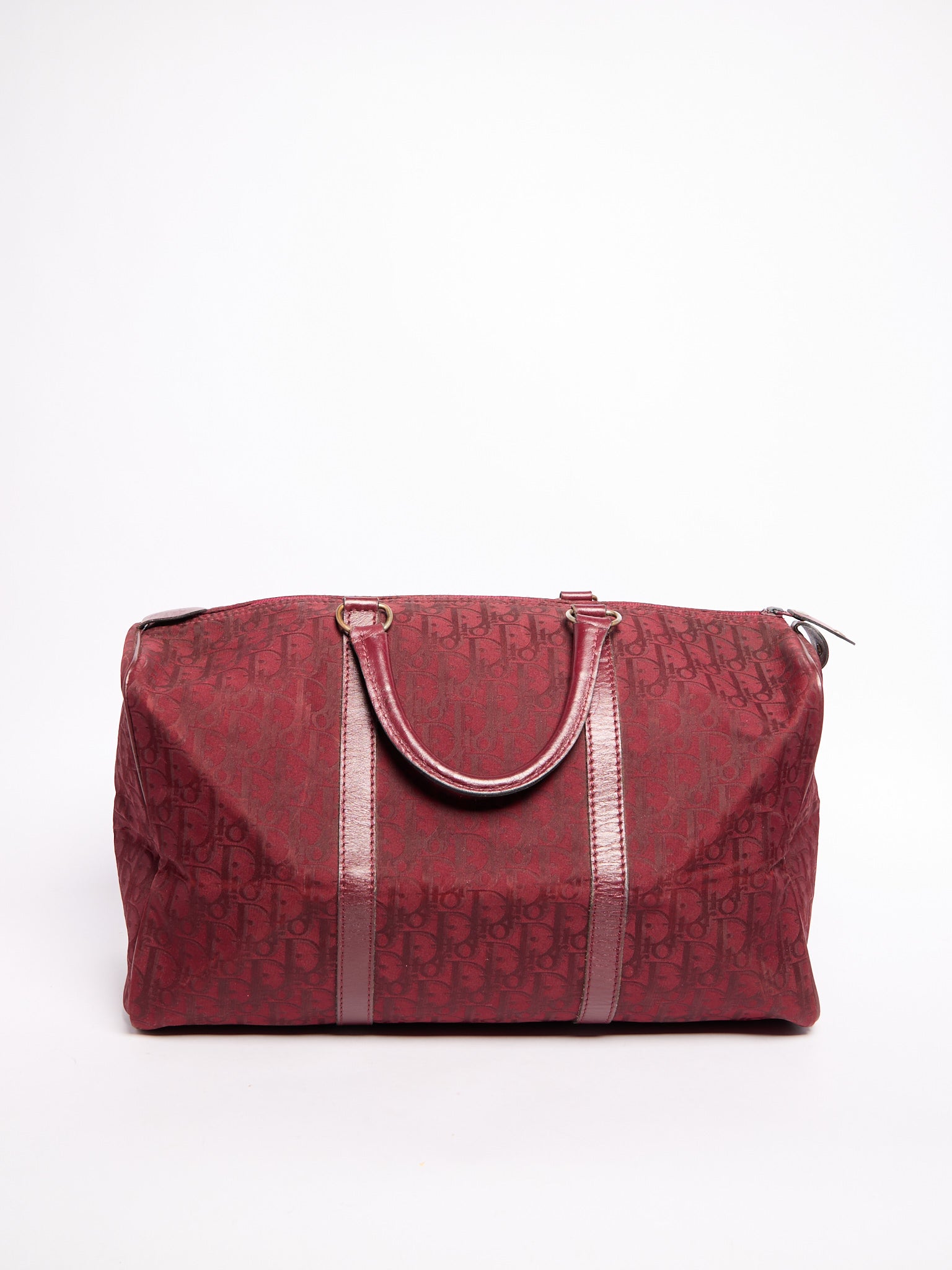 Christian Dior Red Nylon Trotter Boston Bag