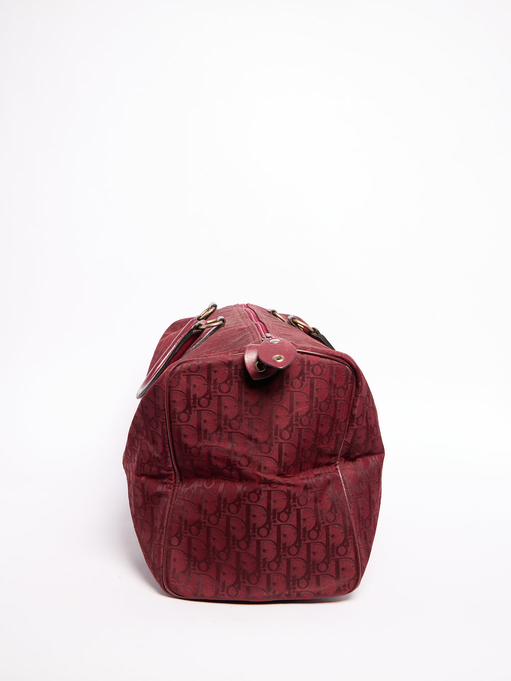 Christian Dior Red Nylon Trotter Boston Bag