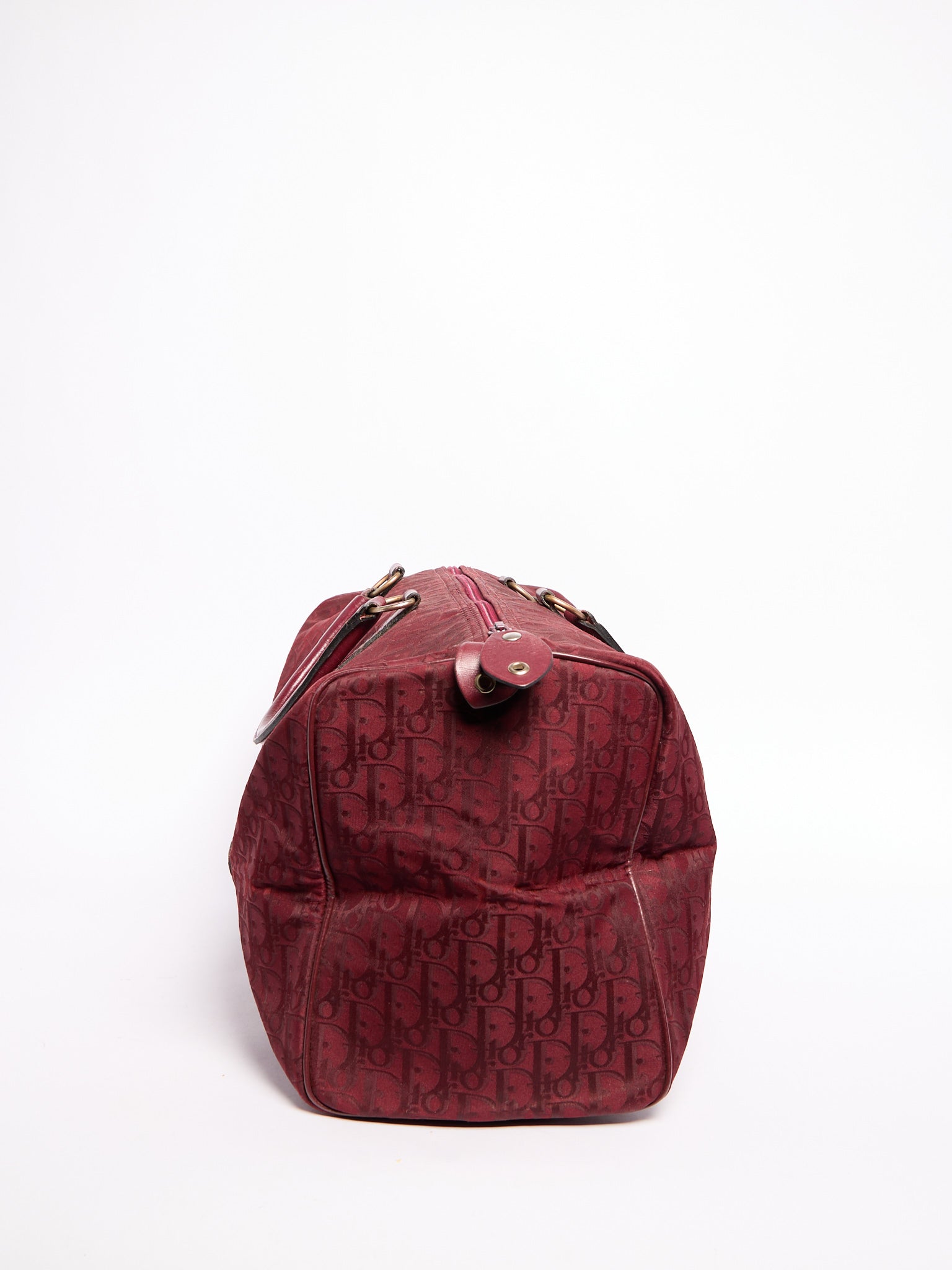 Christian Dior Red Nylon Trotter Boston Bag
