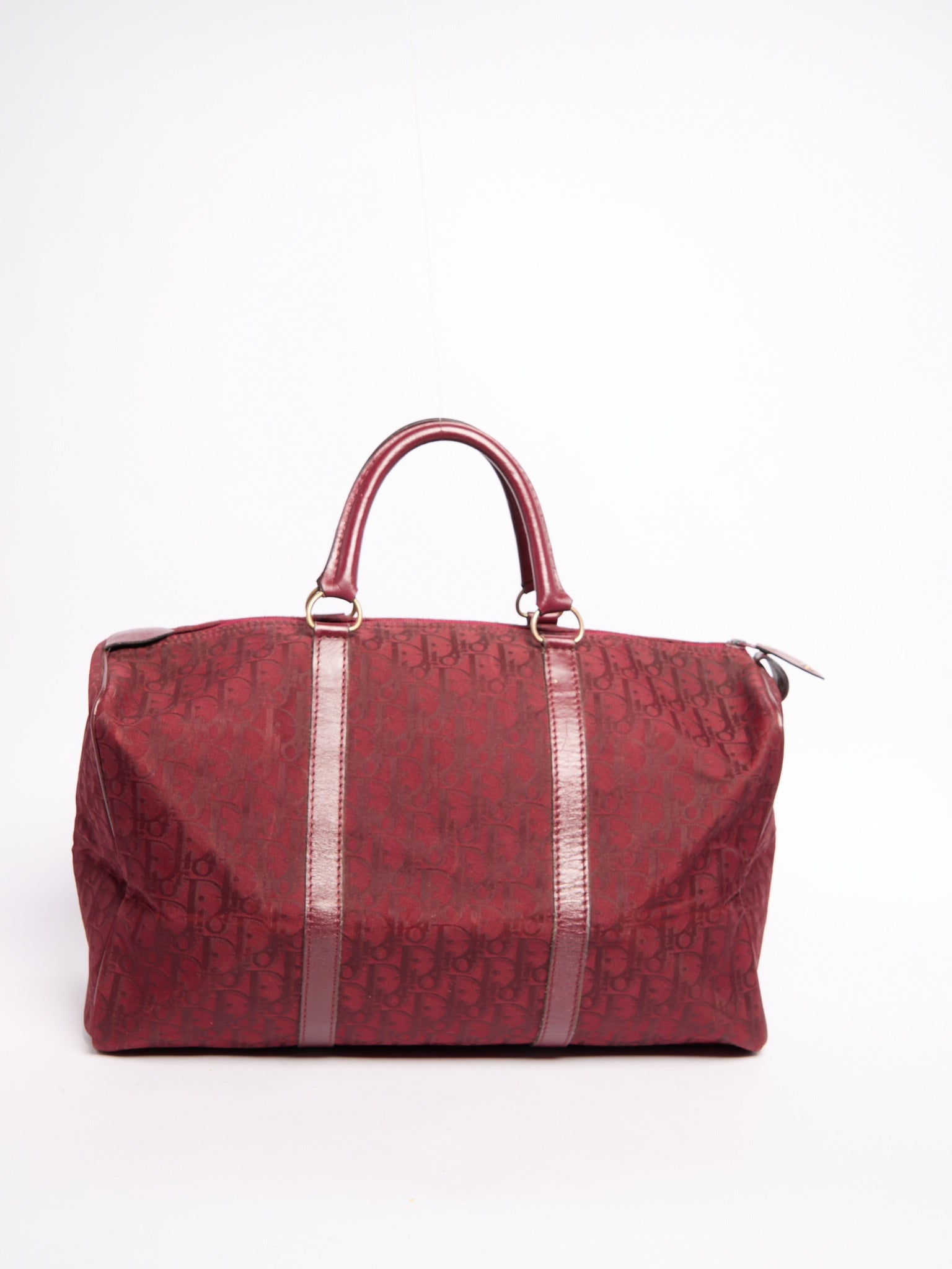 Christian Dior Red Nylon Trotter Boston Bag