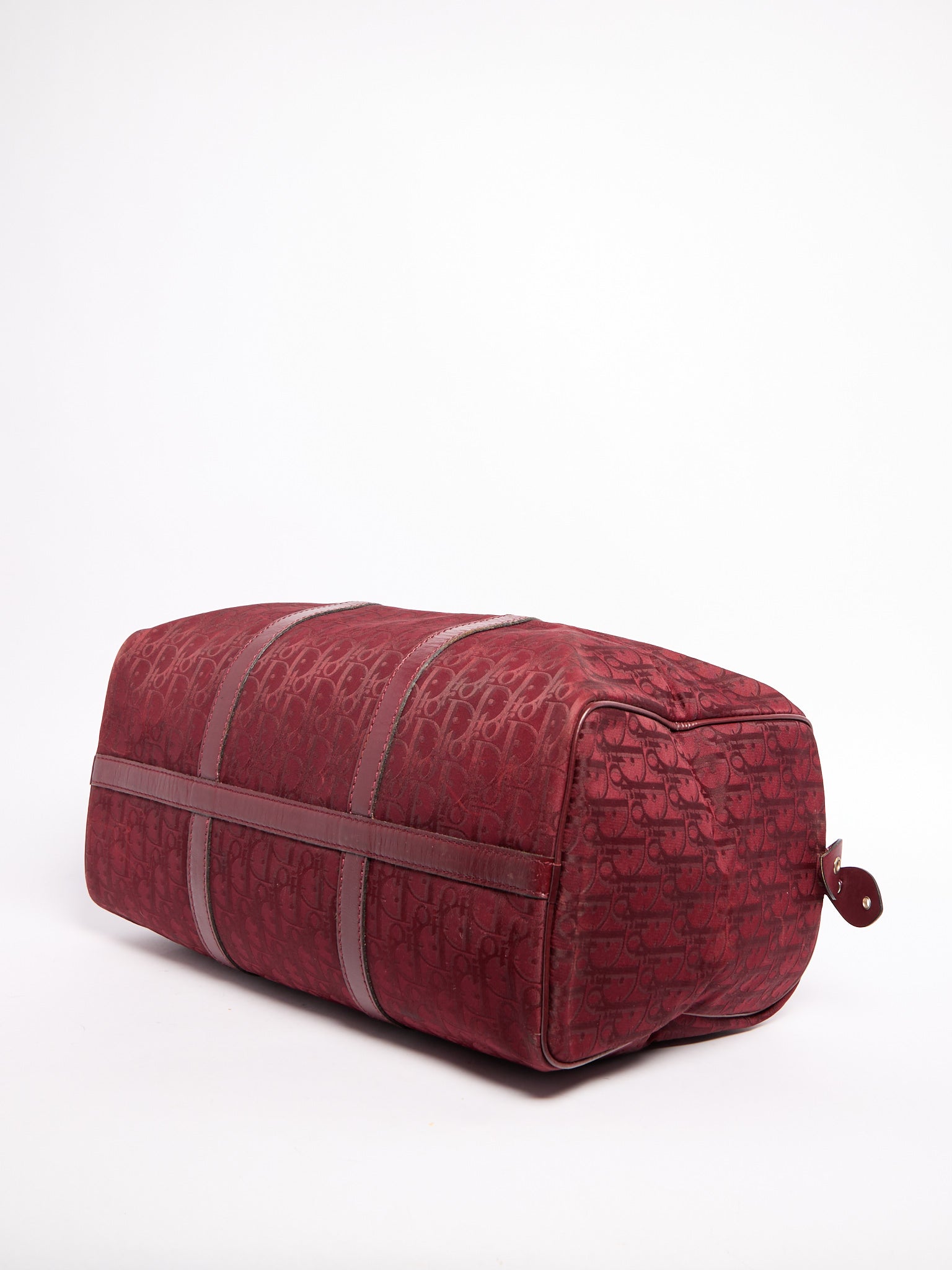 Christian Dior Red Nylon Trotter Boston Bag