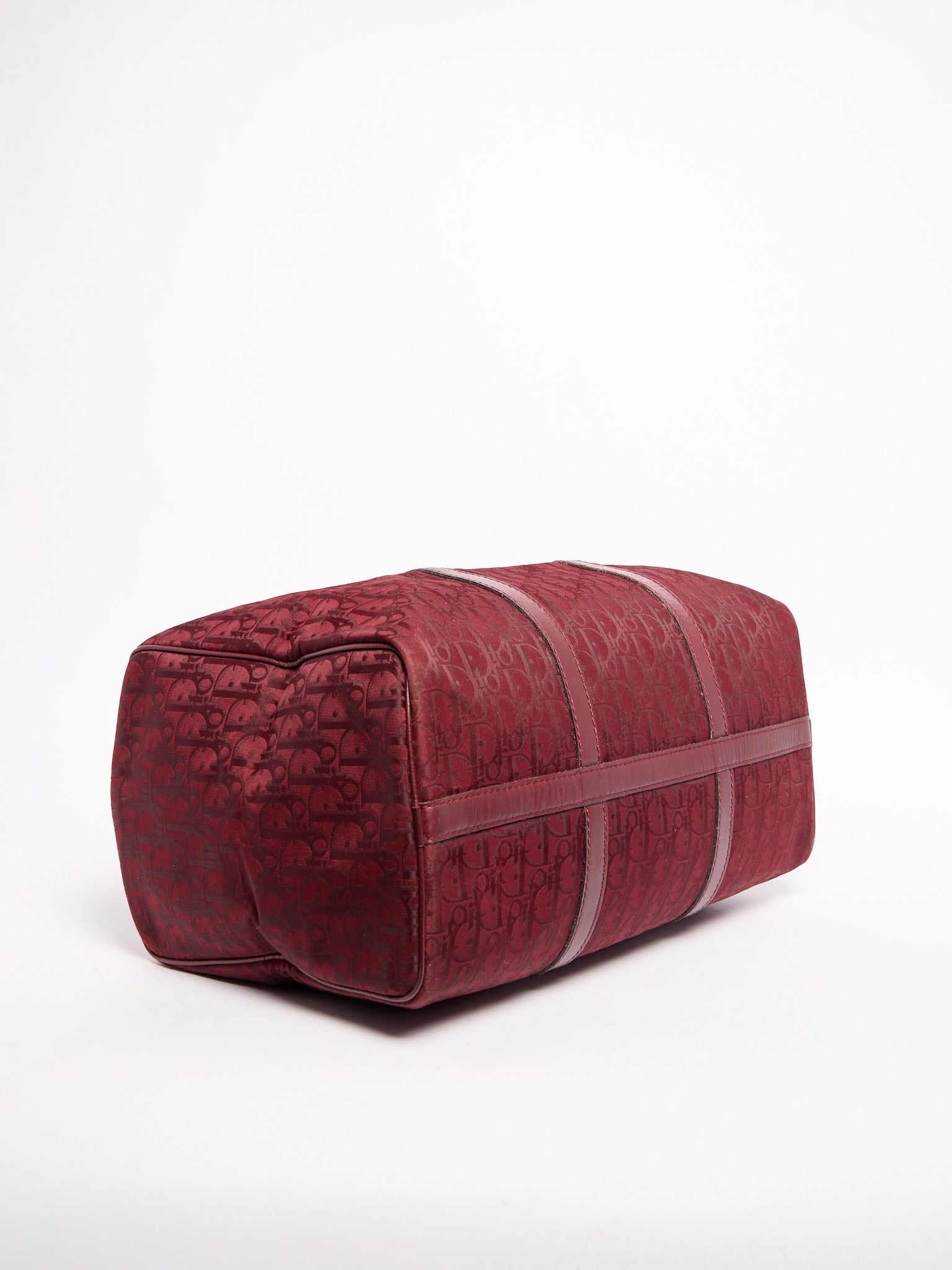Christian Dior Red Nylon Trotter Boston Bag