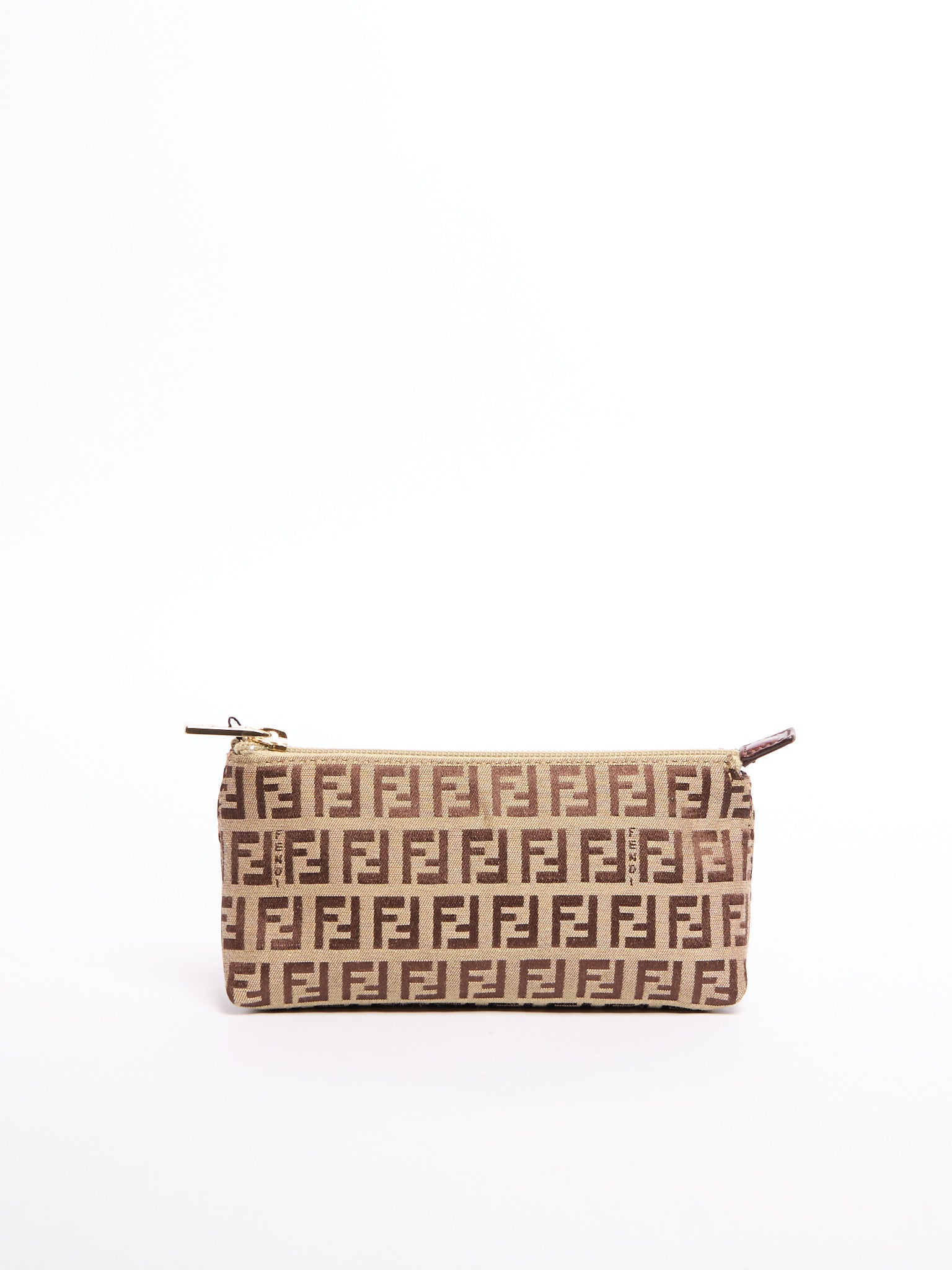 Fendi Brown/Grey Monogram Pouch