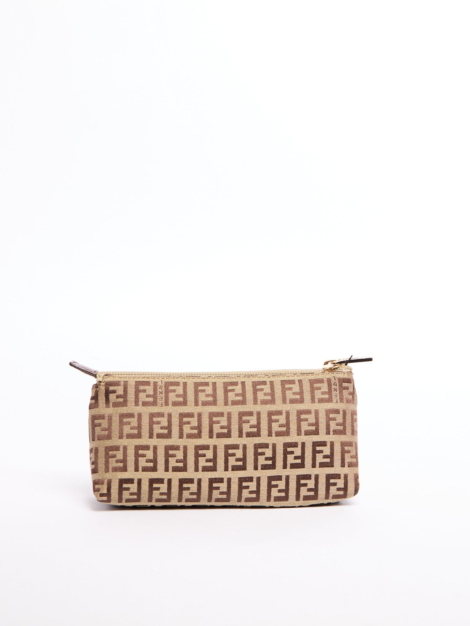 Fendi Brown/Grey Monogram Pouch