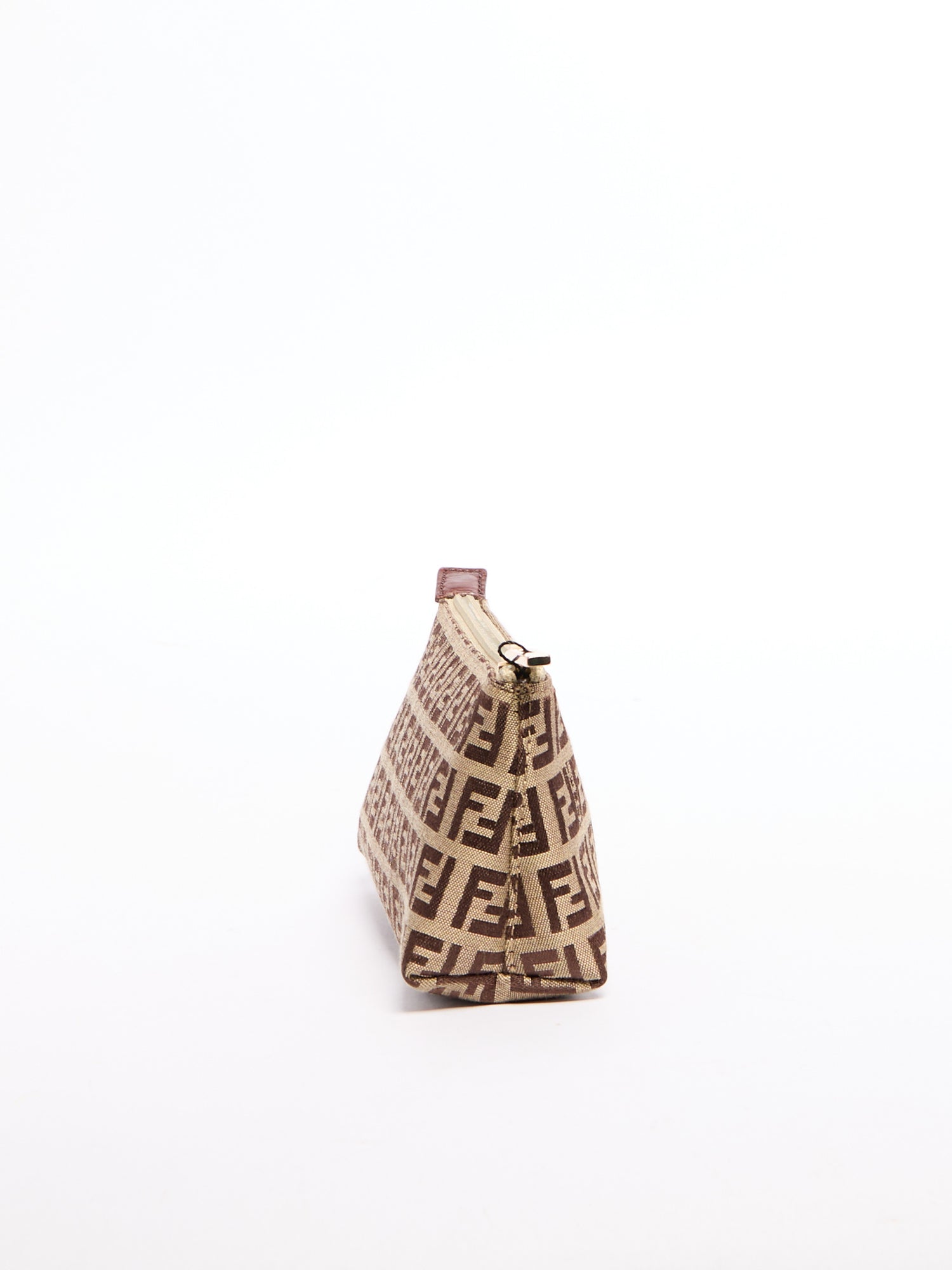 Fendi Brown/Grey Monogram Pouch