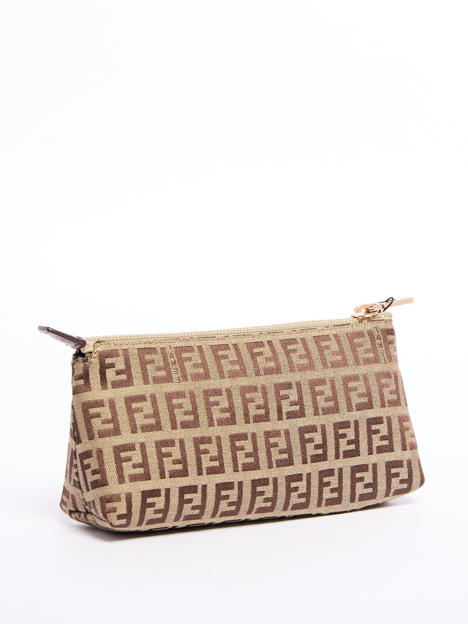 Fendi Brown/Grey Monogram Pouch