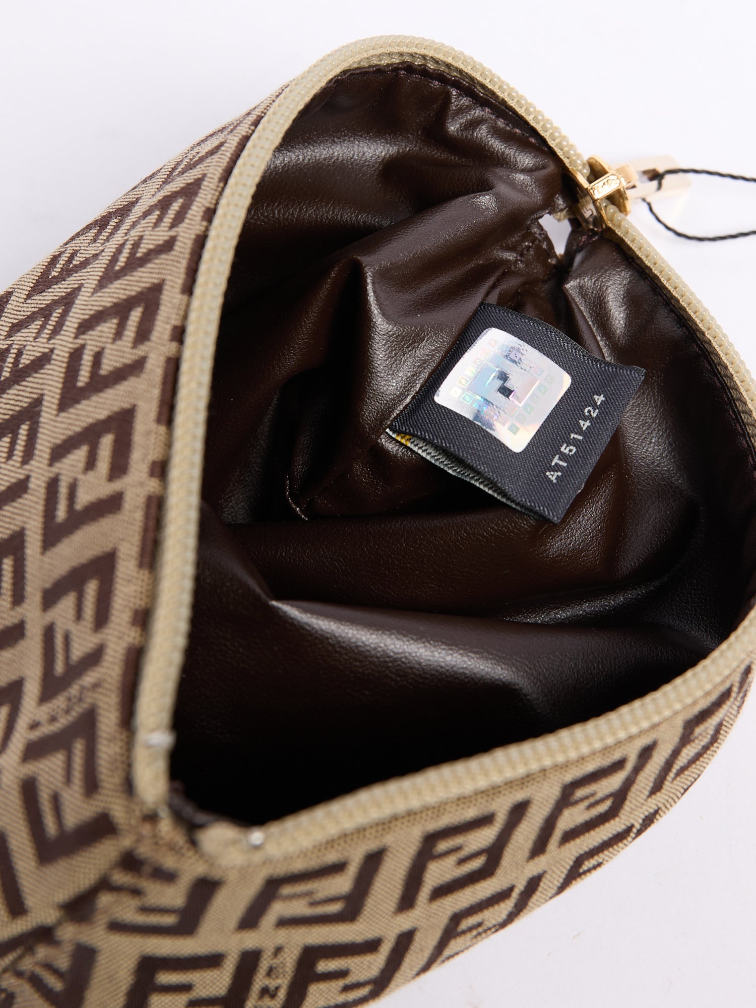 Fendi Brown/Grey Monogram Pouch