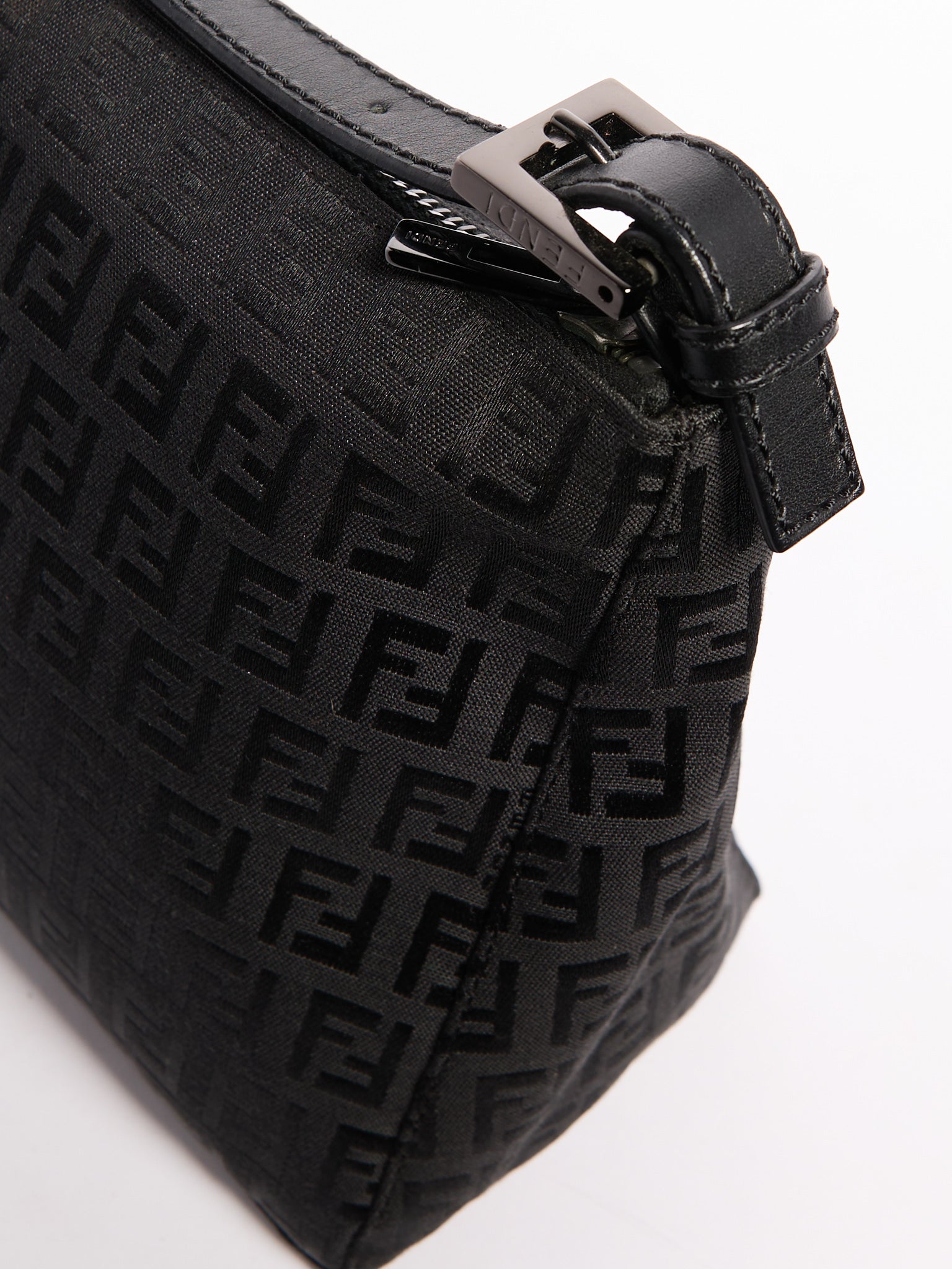 FENDI Black Zucca Purse