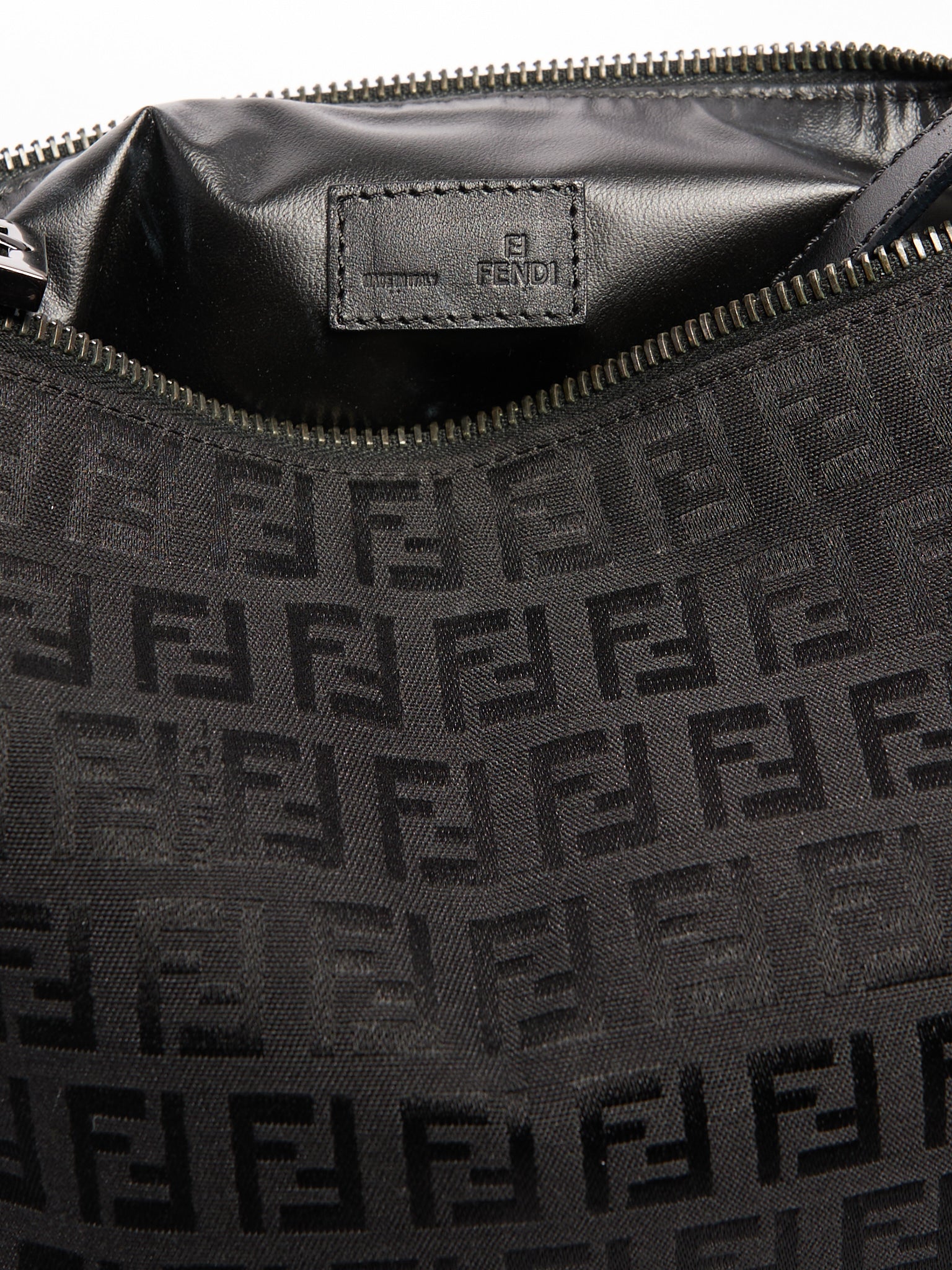 FENDI Black Zucca Purse