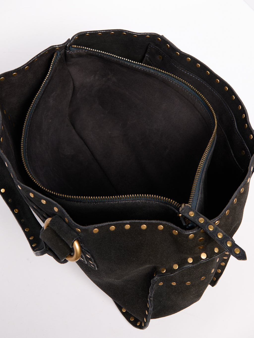 Celine Black Suede Boogie Bag w/ Studs