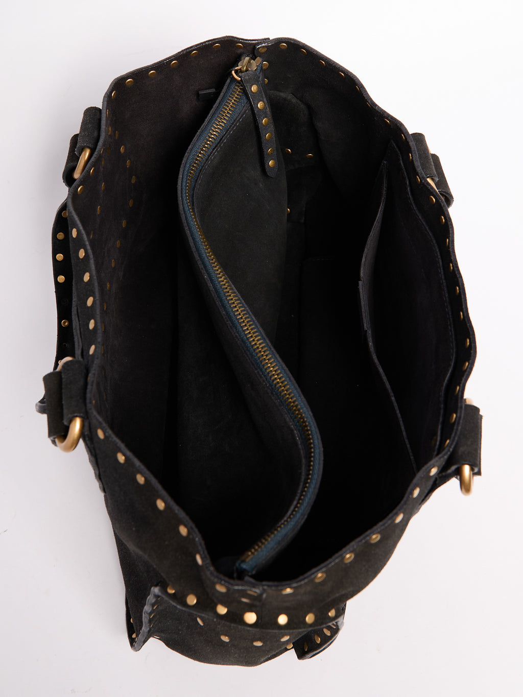 Celine Black Suede Boogie Bag w/ Studs