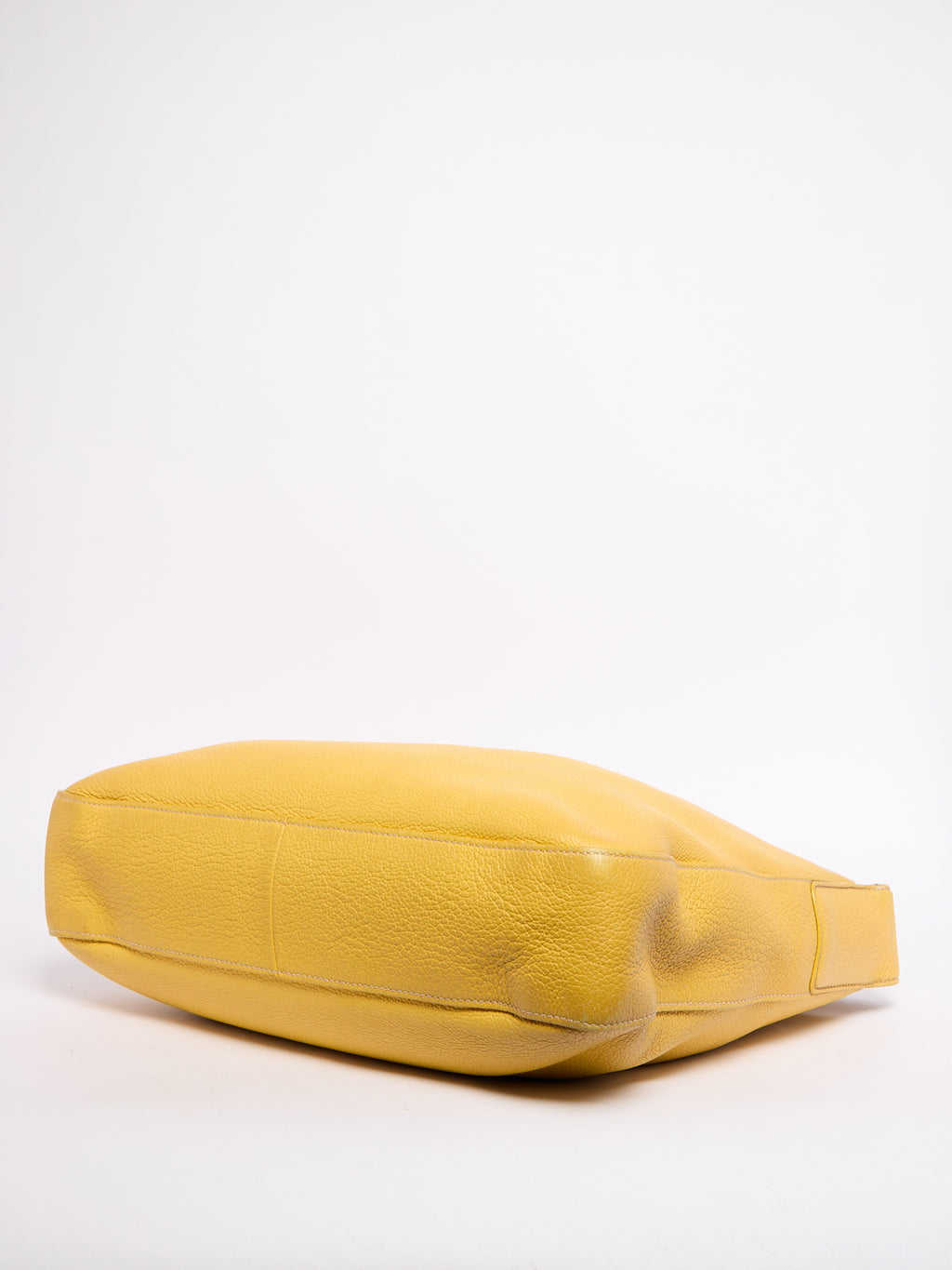 Prada Yellow Pebbled Leather Hobo Bag