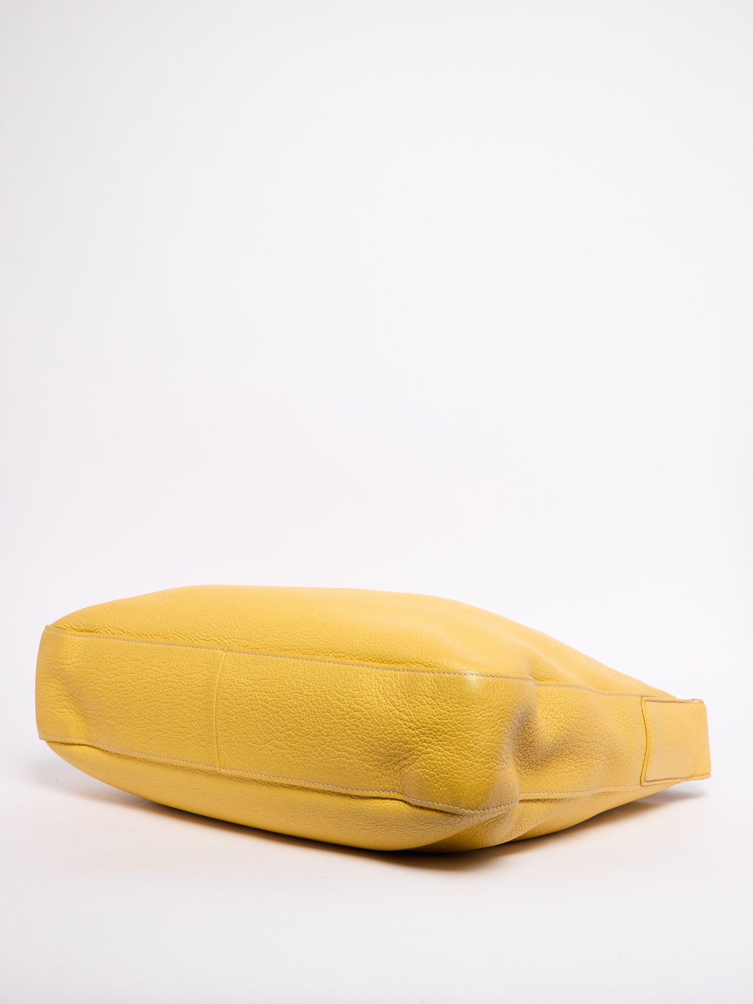 Prada Yellow Pebbled Leather Hobo Bag