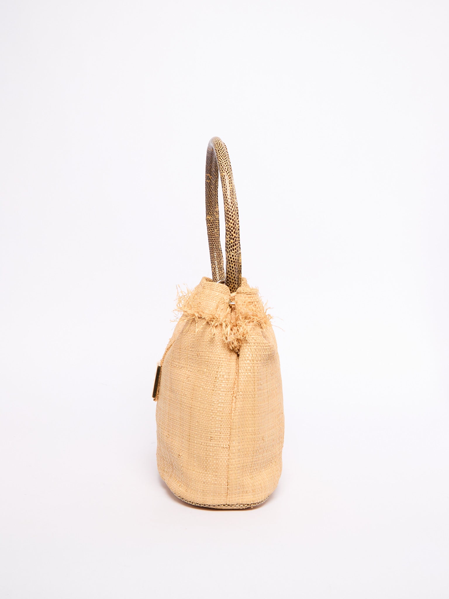 Fendi Raffia Bucket Bag