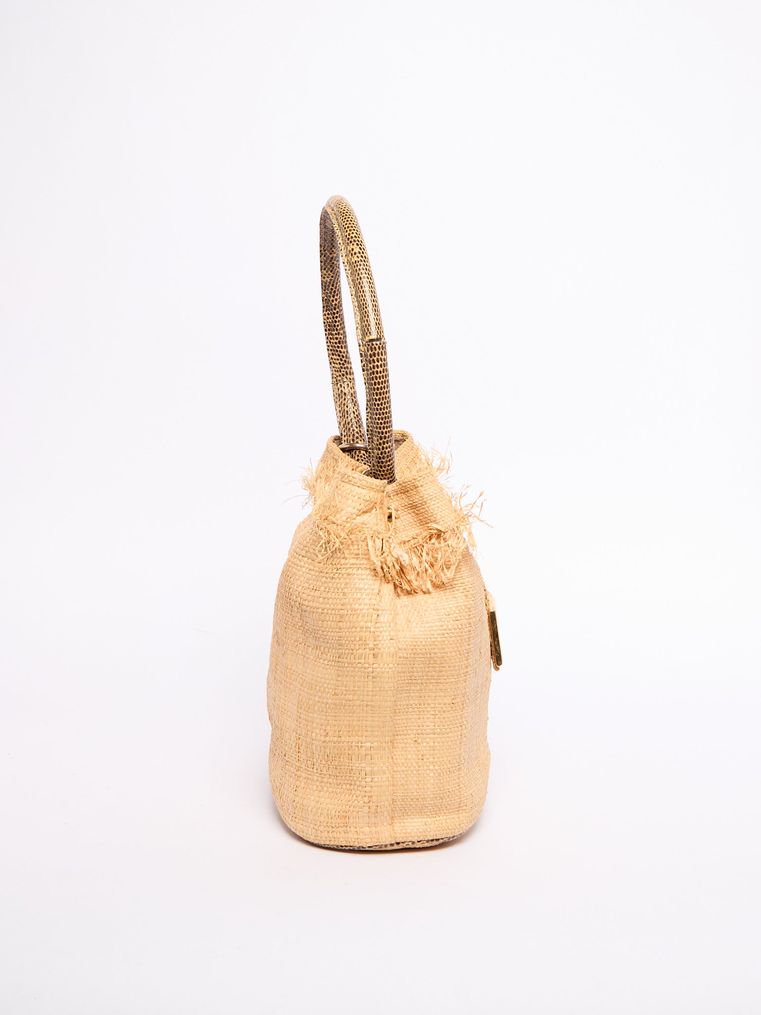 Fendi Raffia Bucket Bag