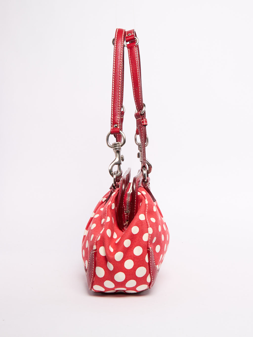 Miu Miu Red Polka Dot Shoulder Bag