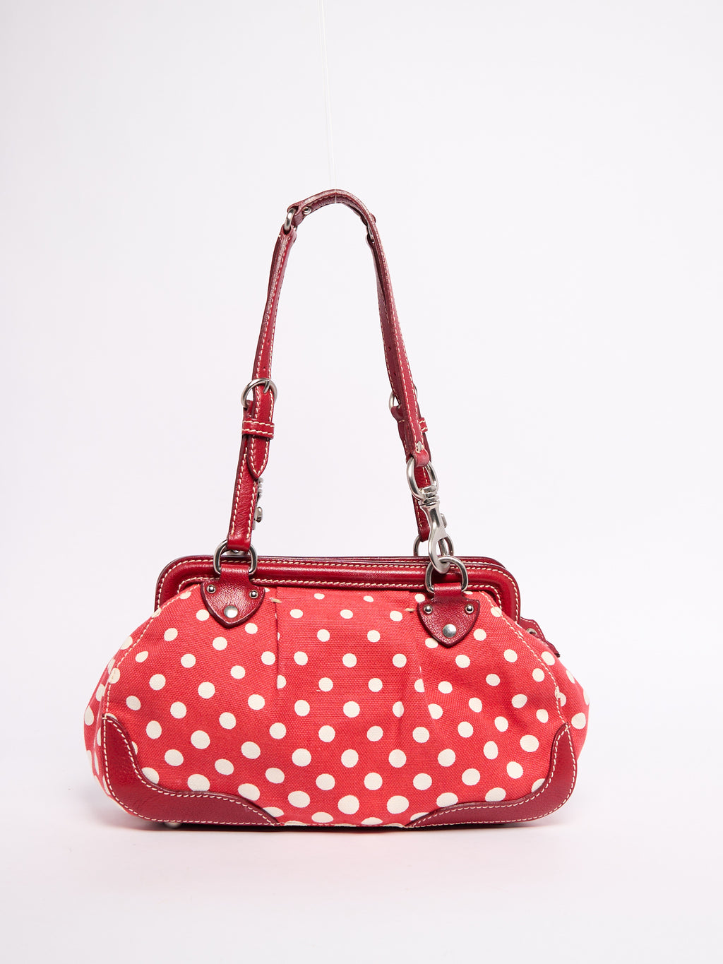 Miu Miu Red Polka Dot Shoulder Bag