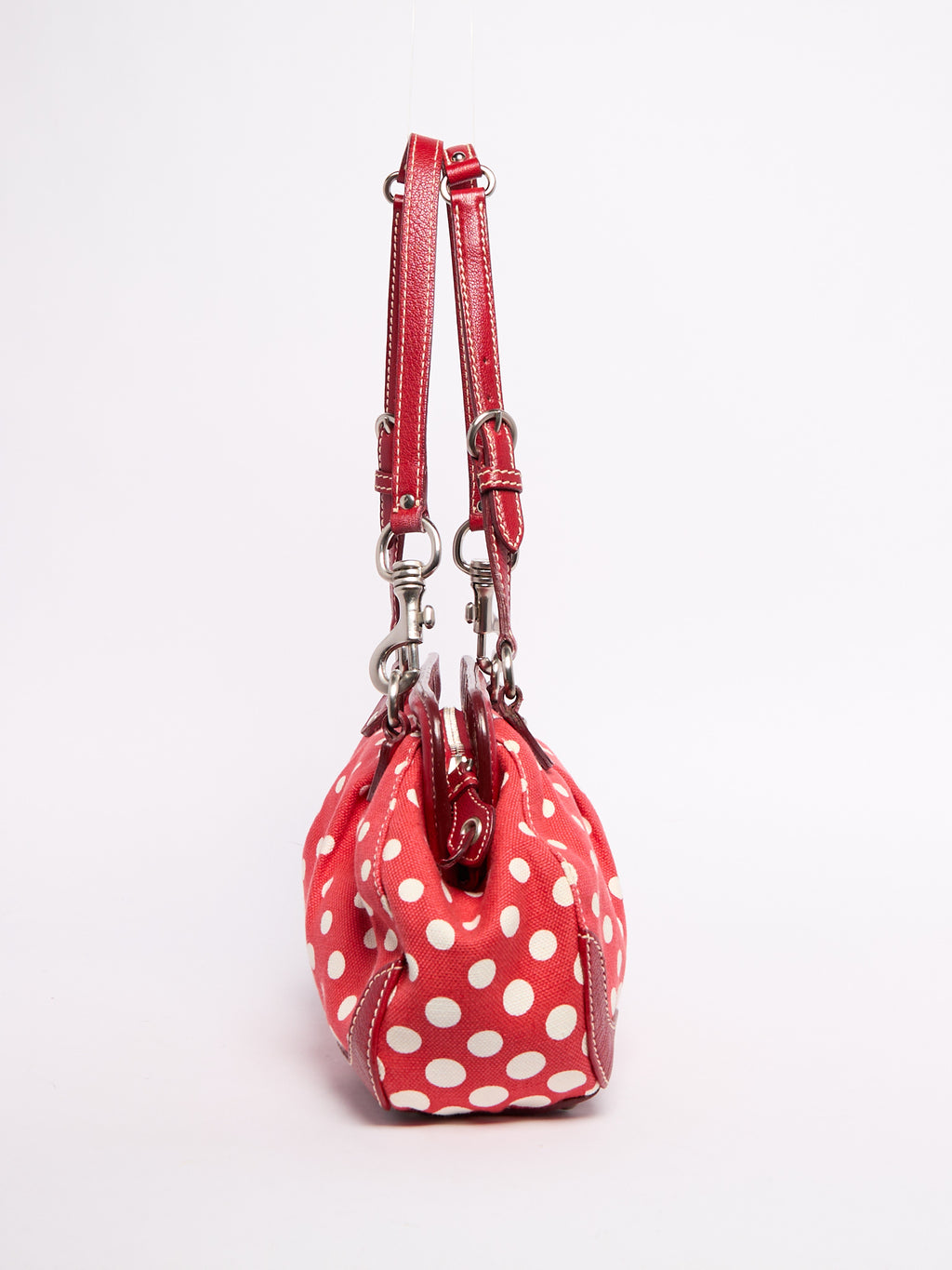 Miu Miu Red Polka Dot Shoulder Bag