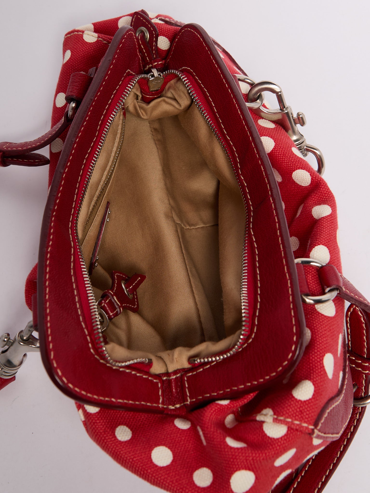 Miu Miu Red Polka Dot Shoulder Bag