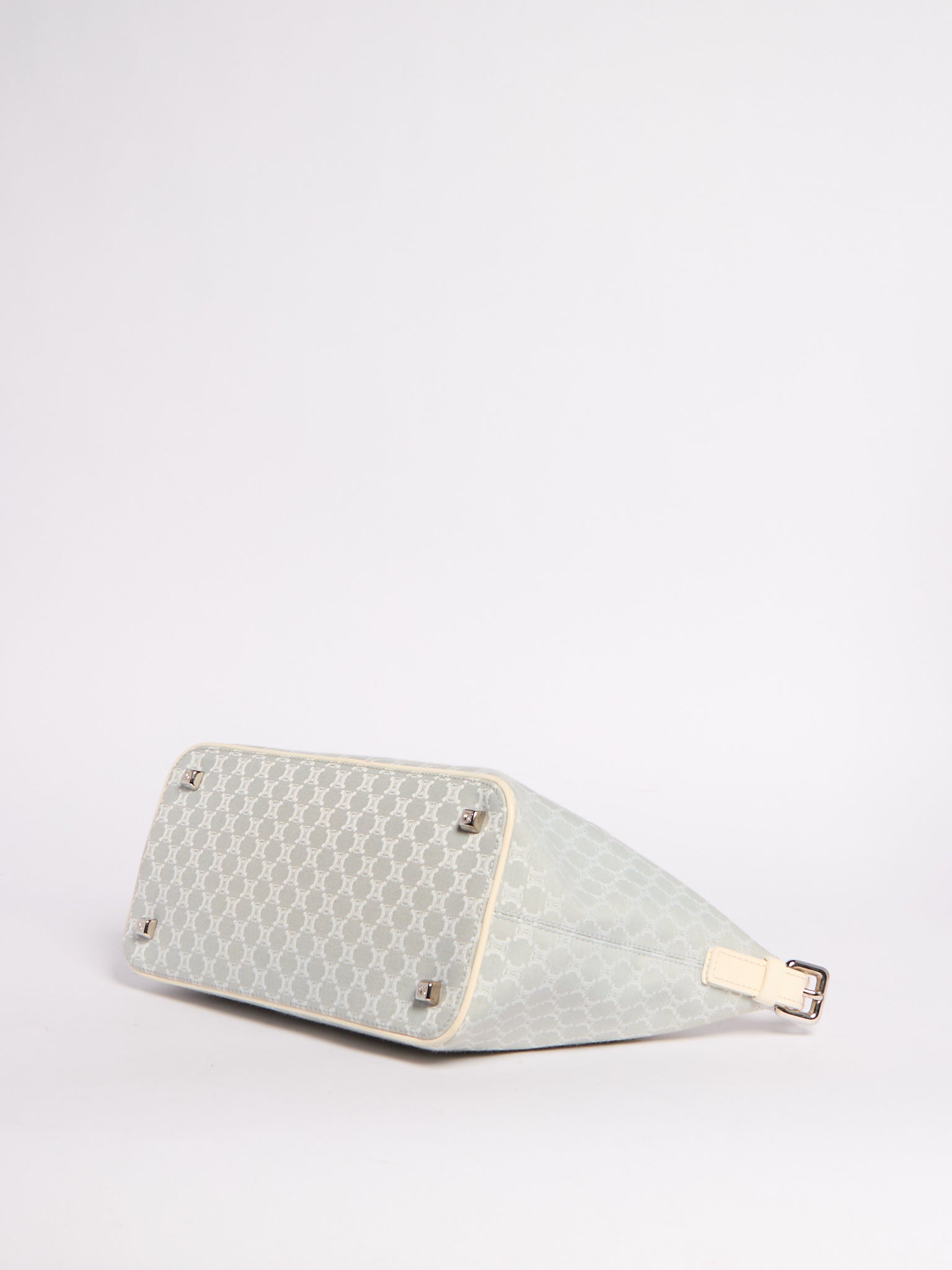 Celine Light Blue Canvas Shoulder Bag