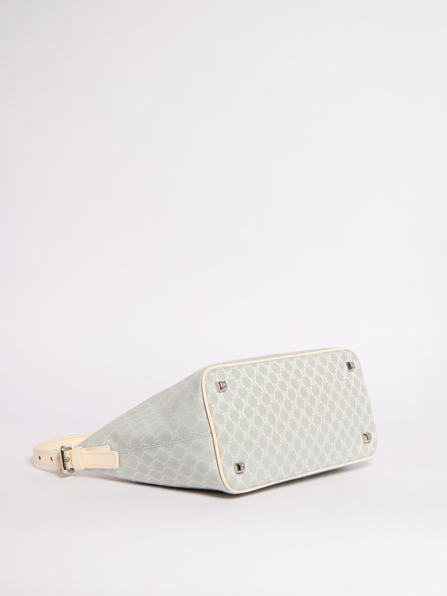 Celine Light Blue Canvas Shoulder Bag