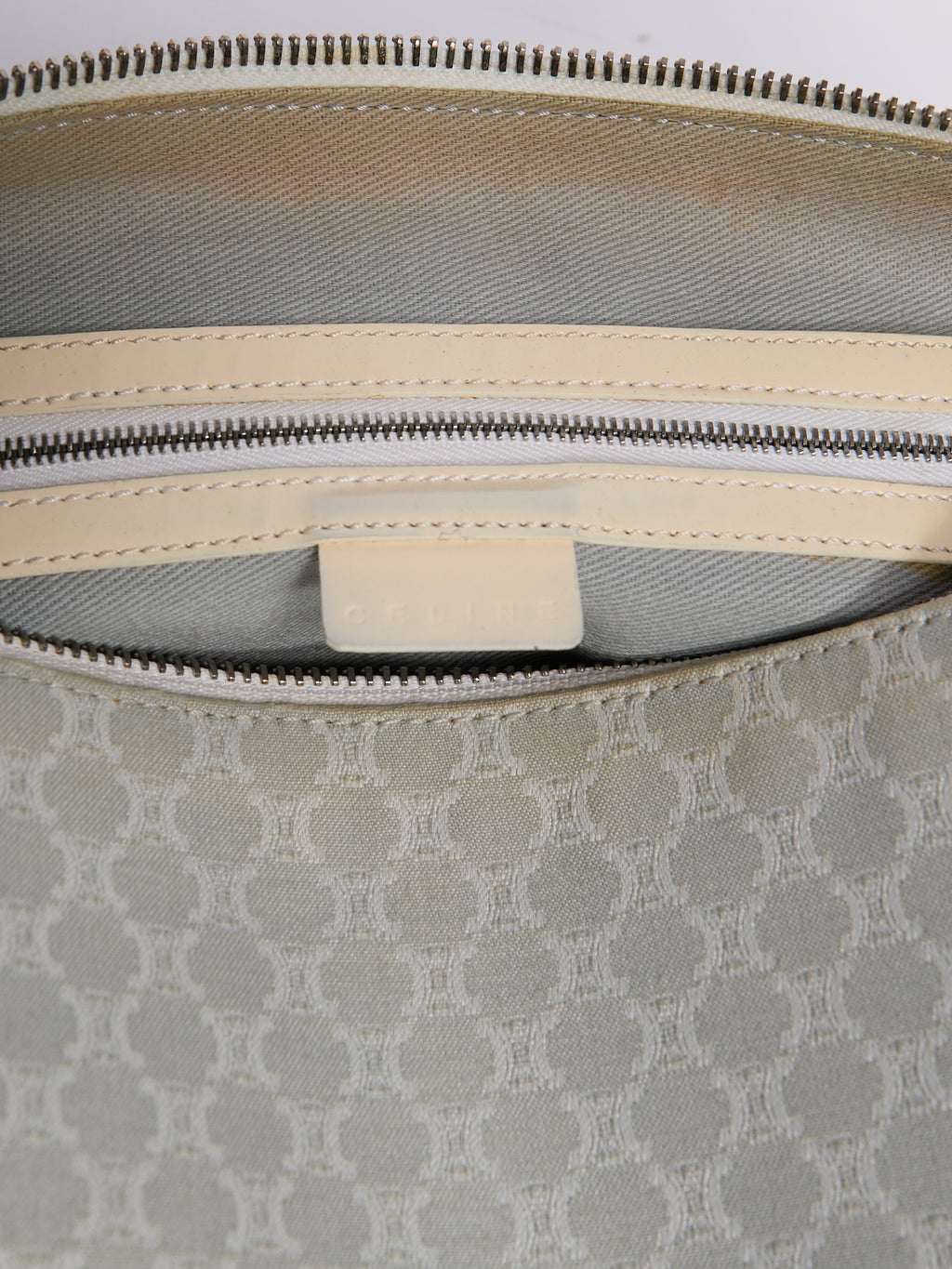 Celine Light Blue Canvas Shoulder Bag