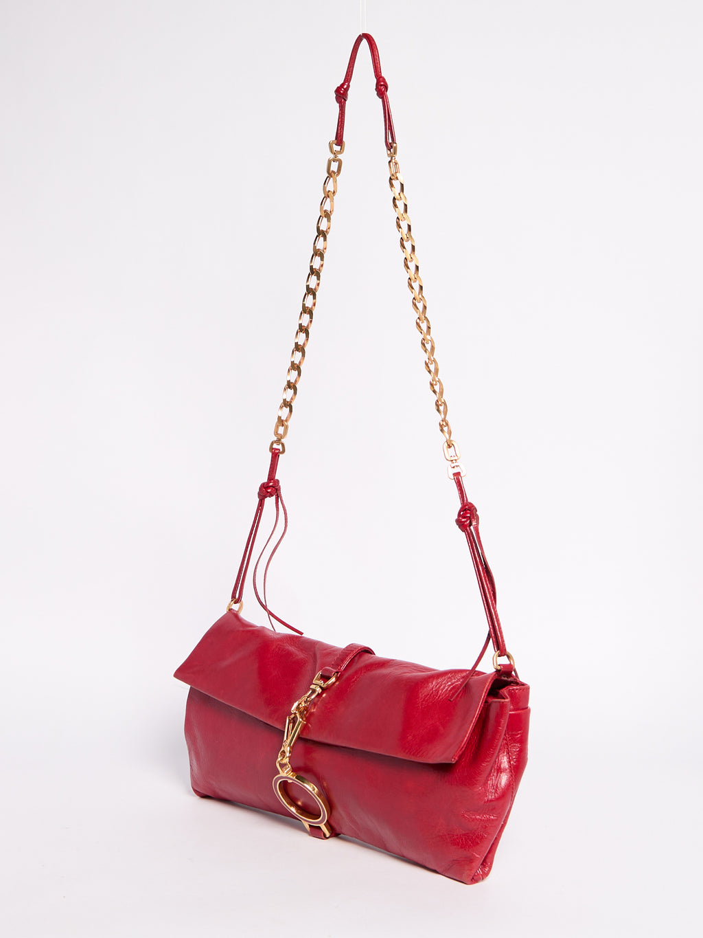 Prada Red Leather Bag w/ Gold Hardware