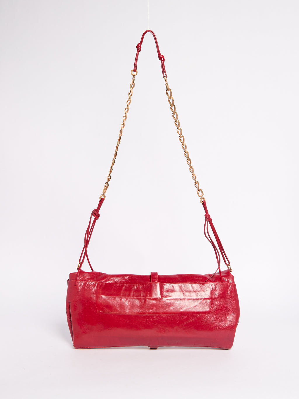 Prada Red Leather Bag w/ Gold Hardware