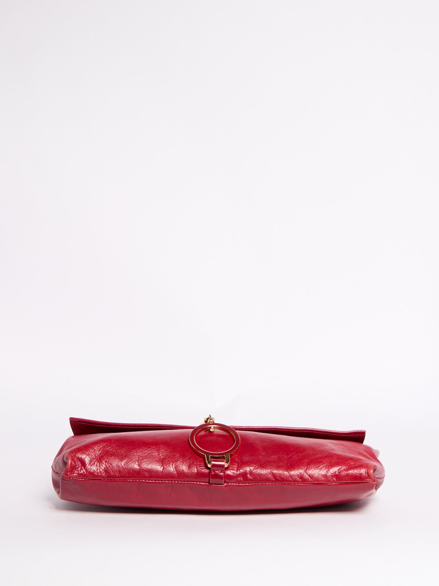 Prada Red Leather Bag w/ Gold Hardware