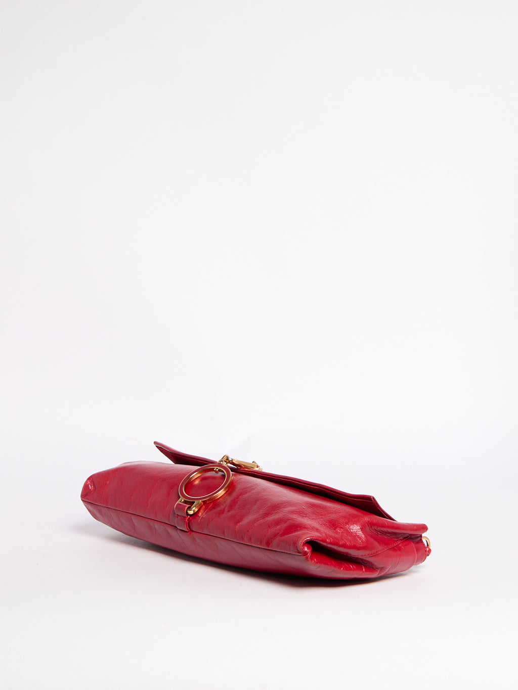 Prada Red Leather Bag w/ Gold Hardware