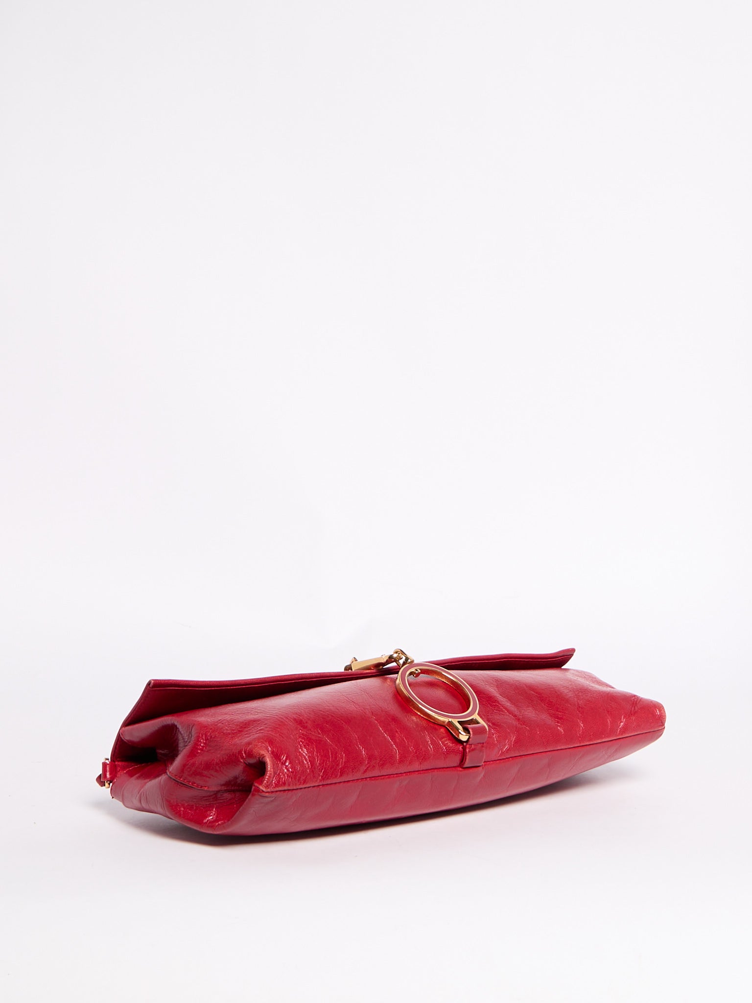 Prada Red Leather Bag w/ Gold Hardware