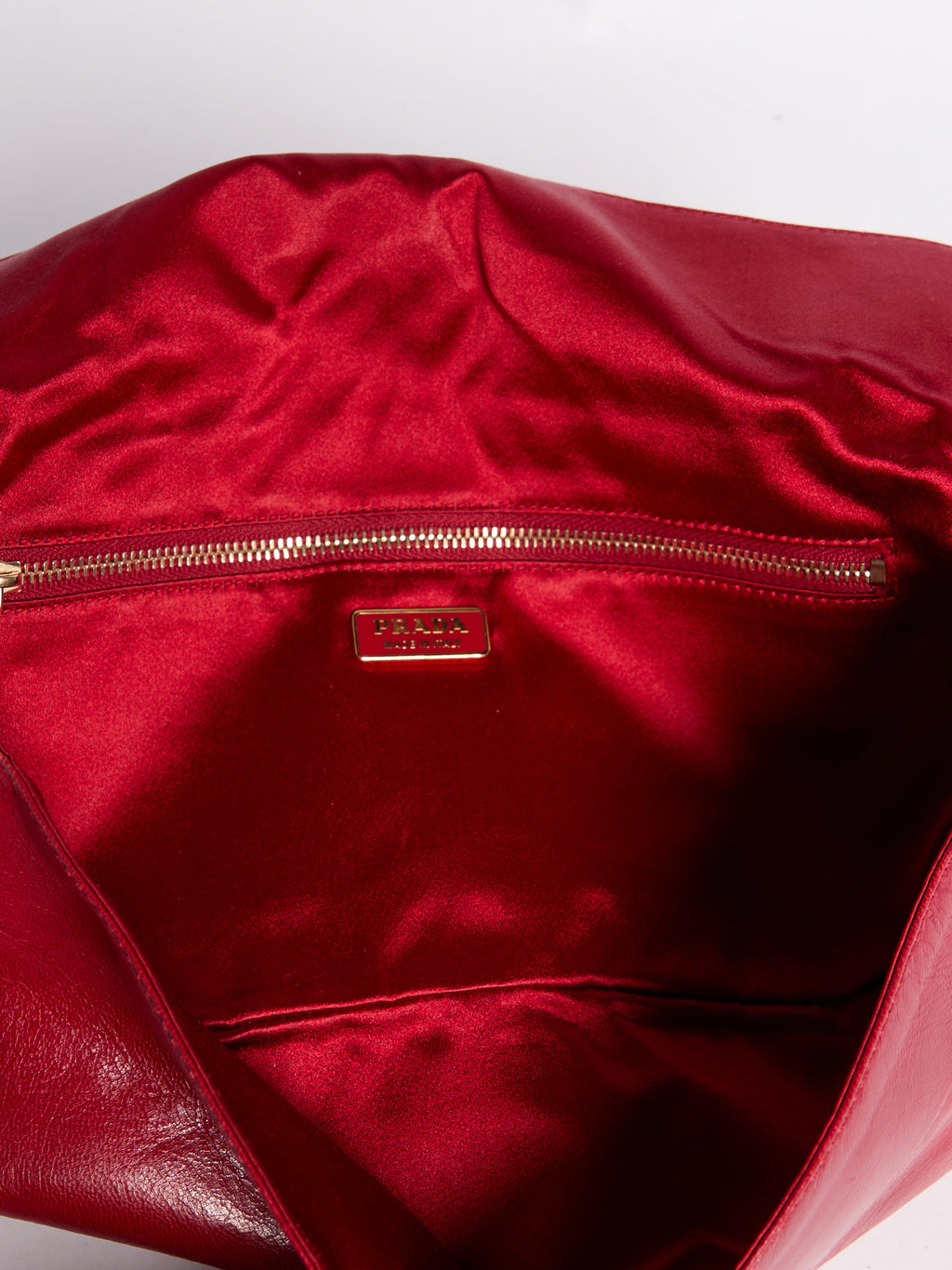 Prada Red Leather Bag w/ Gold Hardware